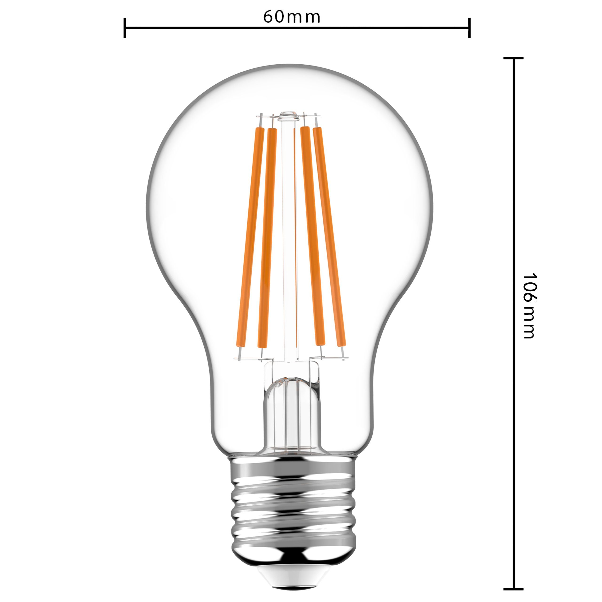 LED's light mit LED-Leuchtmittel E27, 7W warmweiß LED-Birne, HF-Bewegungssensor 0611127 Dämmerungssensor E27