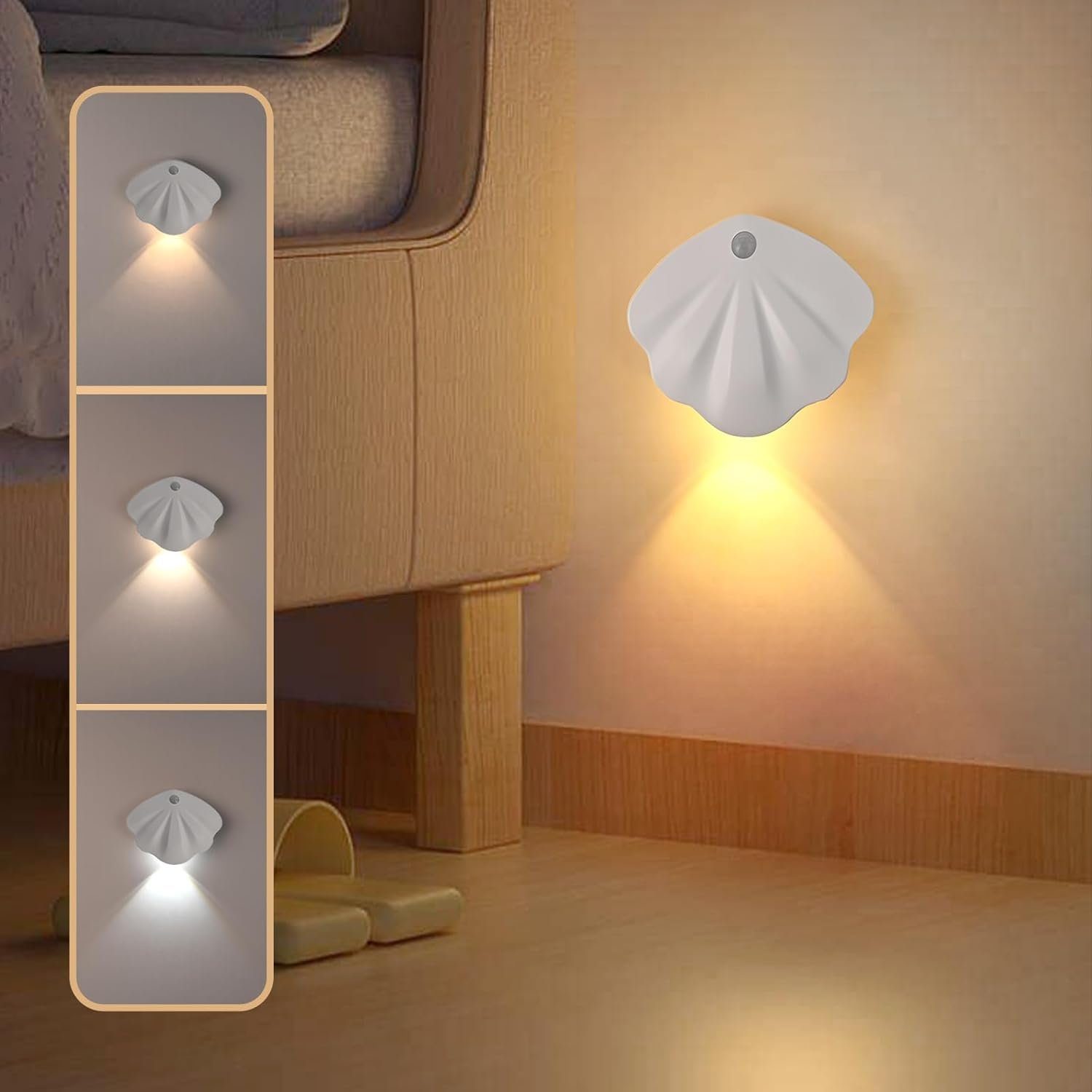 DOPWii Wandleuchte Wandlampe Mit Menschliche Hausschilder,0.5W Induktion,Für Körper Weiss