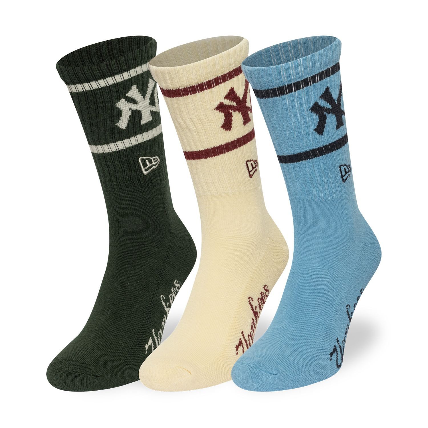 New Era Tennissocken Unisex Socken CREW New York Yankees 3er Pack