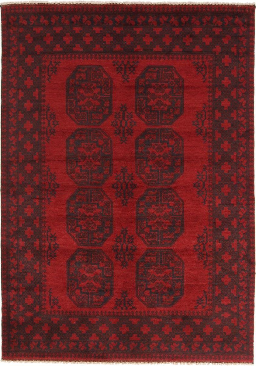 Orientteppich Afghan Akhche 148x208 Handgeknüpfter Orientteppich, Nain Trading, rechteckig, Höhe: 6 mm