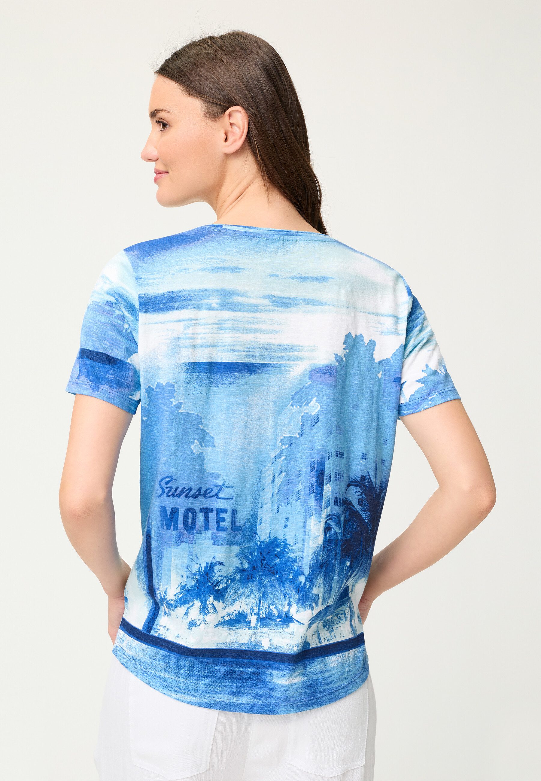 Olsen T-Shirt Shirt mit Panneaux-Print