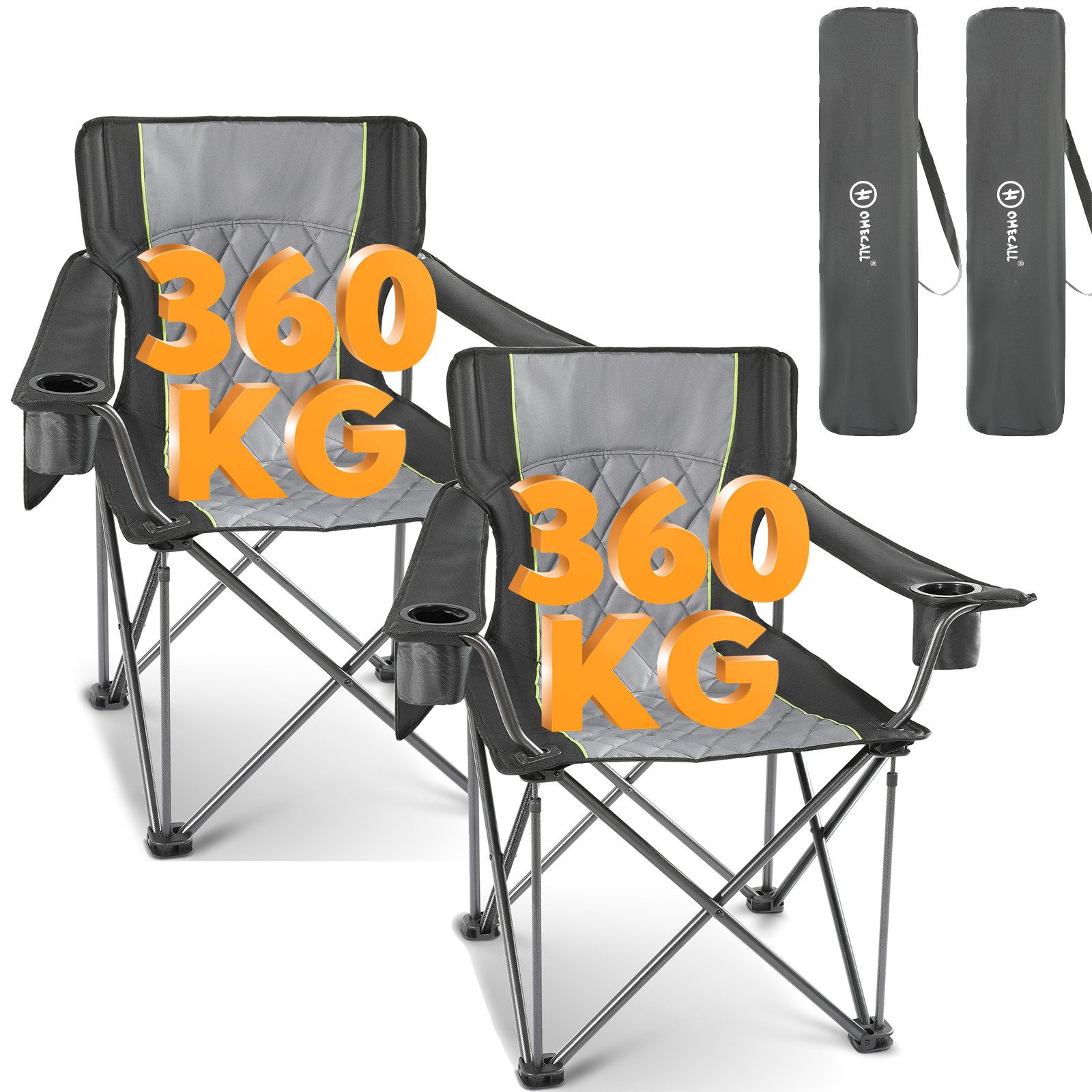 HOMECALL Campingstuhl Übergroßer Klappstuhl mit hoher Rückenlehne, XXL Falt günstig online kaufen