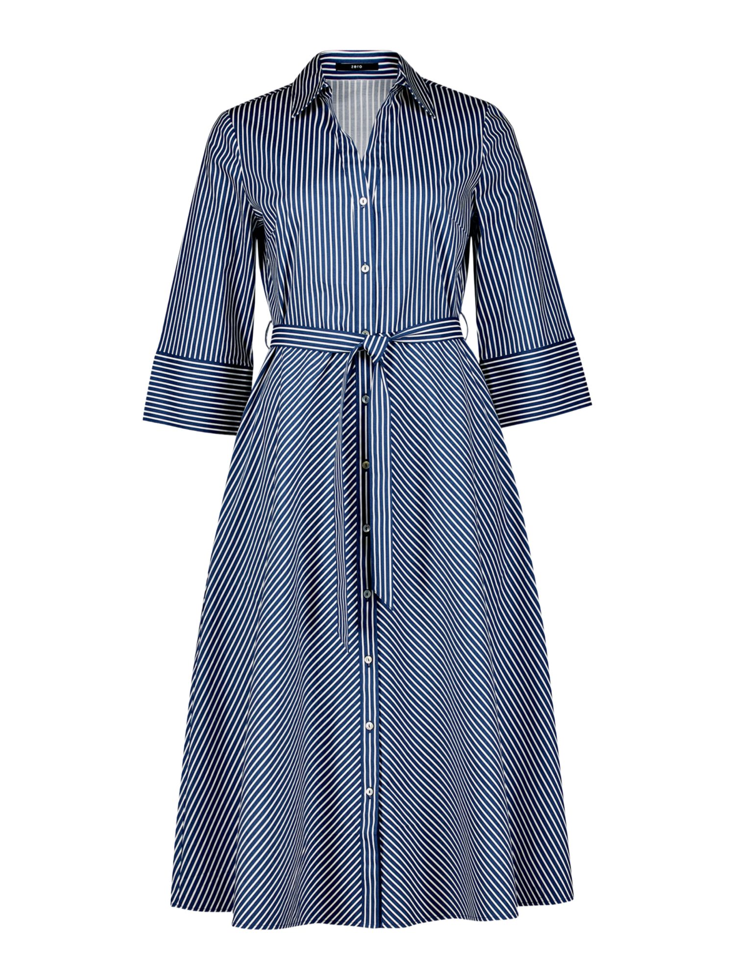 Hemdblusenkleid Damen mit 3/4 Arm