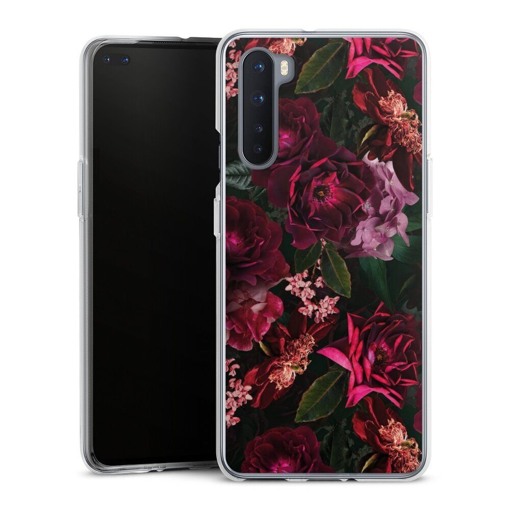 DeinDesign Handyhülle Rose Blumen Blume Dark Red and Pink Flowers, OnePlus Nord Silikon Hülle Bumper Case Handy Schutzhülle