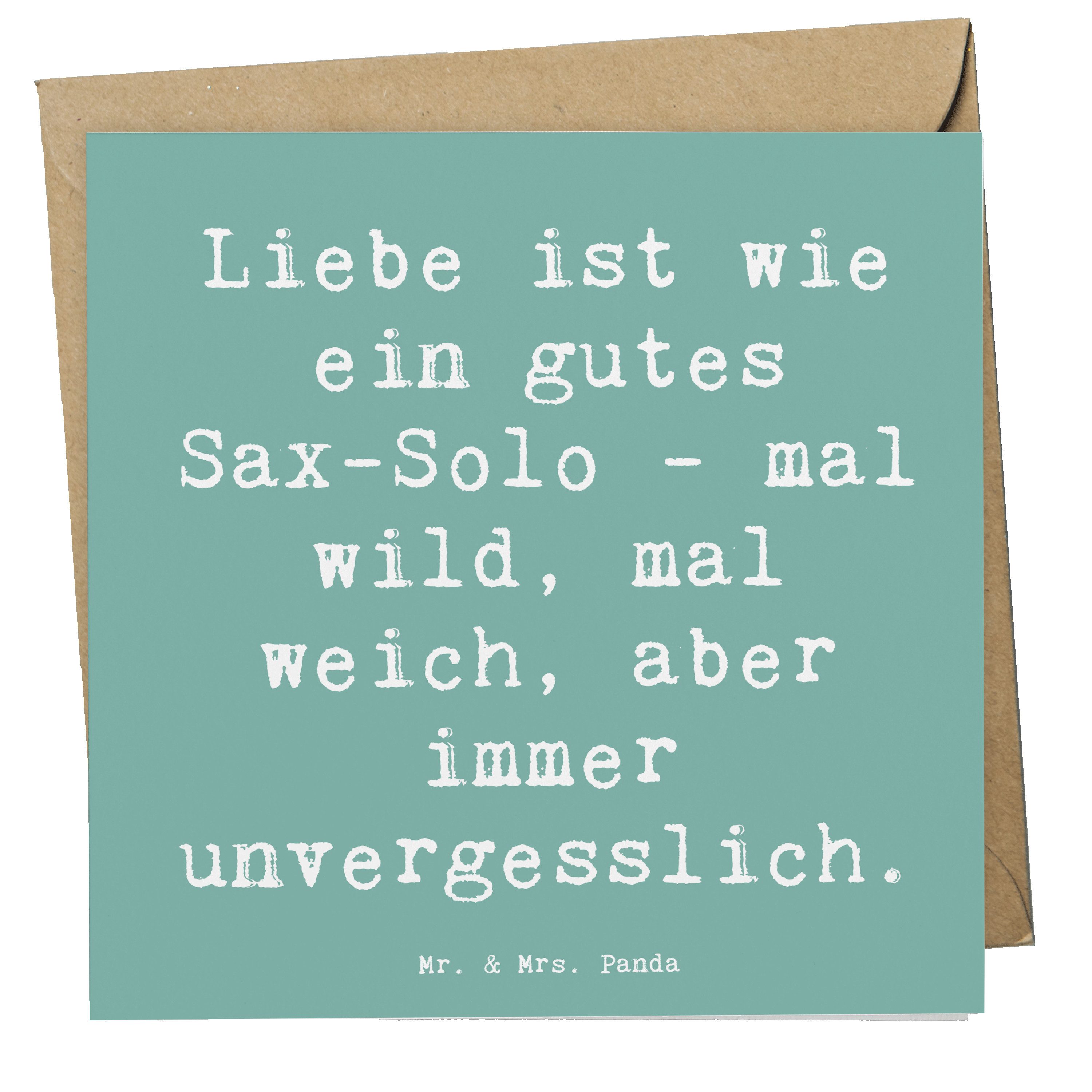 Grußkarte Saxophon Liebe - Meeresbrise - Geschenk, Emotionen, Jazz, Einladungsk