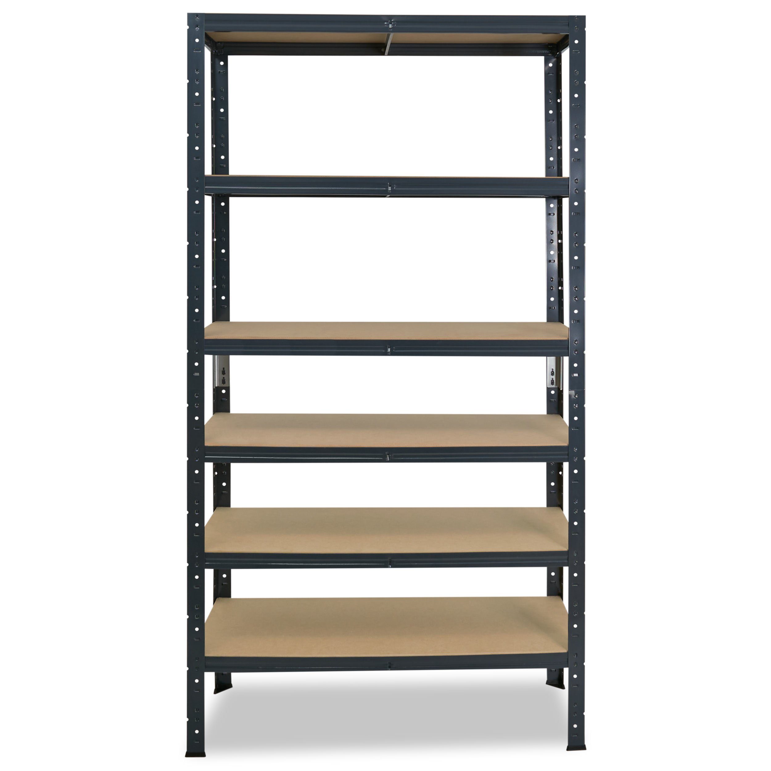 shelfplaza Schwerlastregal HOME, 180x90x40cm mit Steckregal Böden, Kellerregal, mit Garagenregal, Tragkraft Lagerregal, oder Metall Metallregal anthrazit, Werkstattregal 145kg 6 als