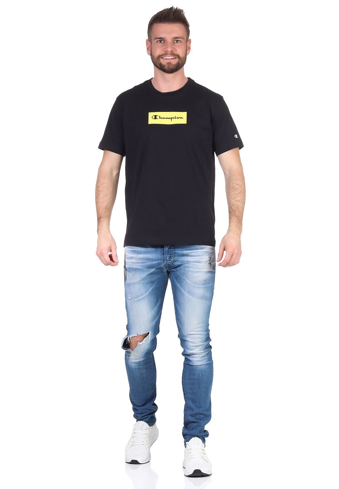 Champion NBK Schwarz Gelb T-Shirt Champion Herren schwarz 215789 (ncg) KK003 (nbk)/gelb T-Shirt