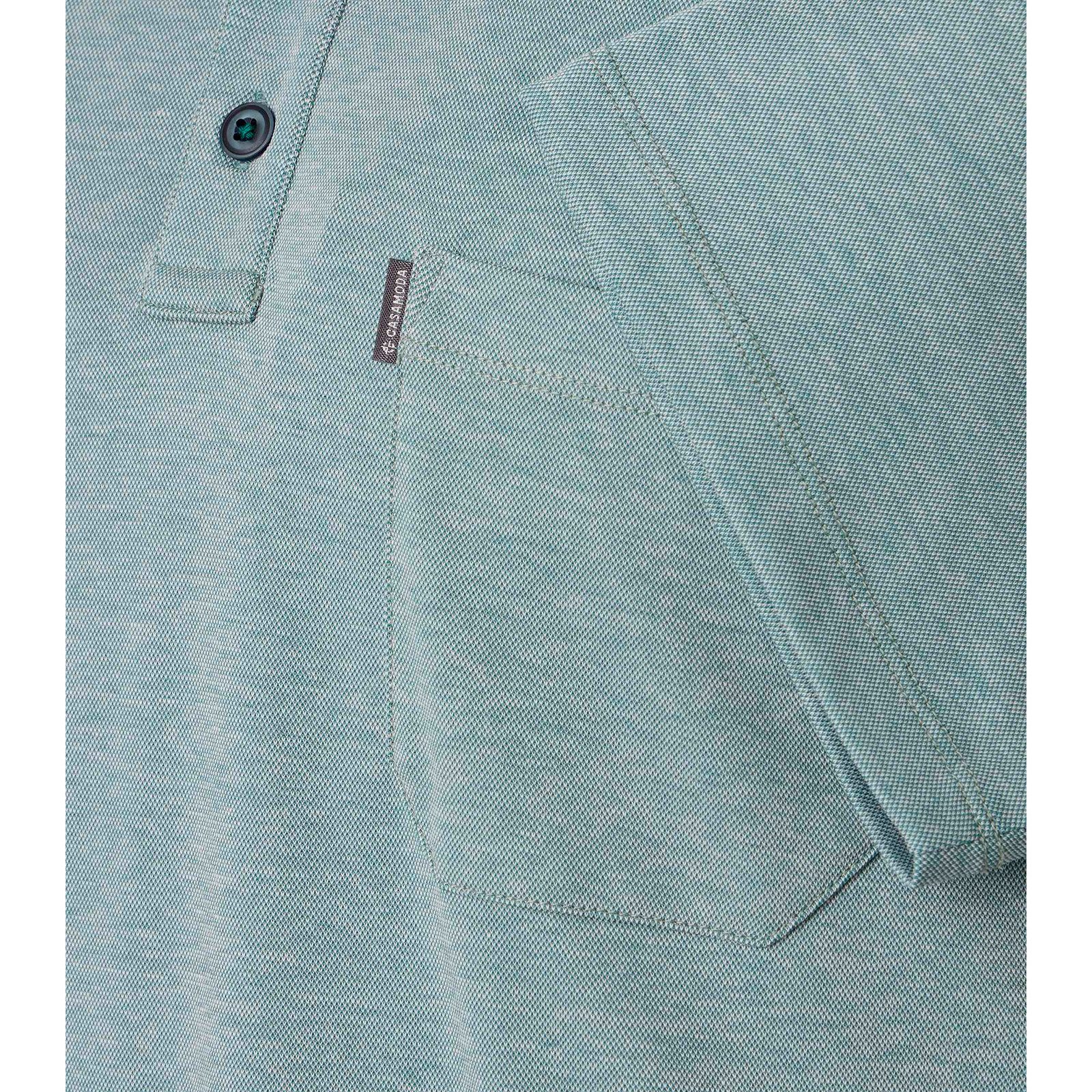CASAMODA Poloshirt CasaModa XXL Polo salbeigrün melange "easy care"
