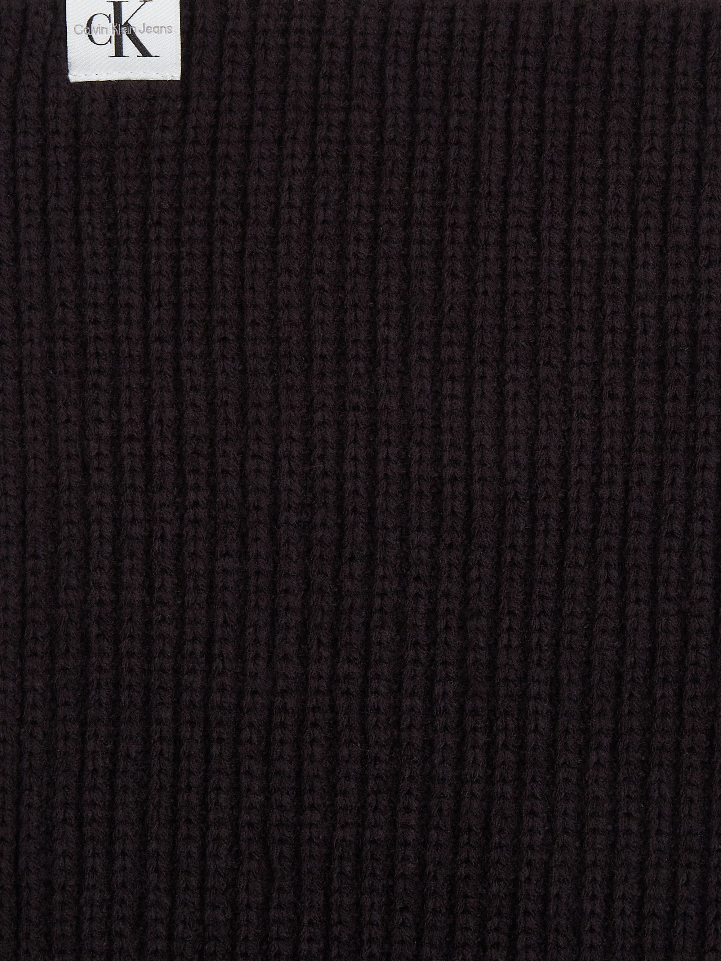 Calvin Klein Jeans Schal, weicher Rippstrick, aus Kunstfaser, wärmend