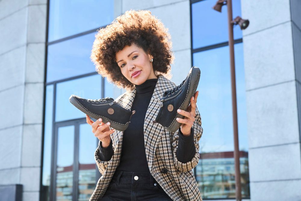 Rieker Schnürboots Sneaker, Schnürschuh, Outdoorschuh mit Reißverschluss