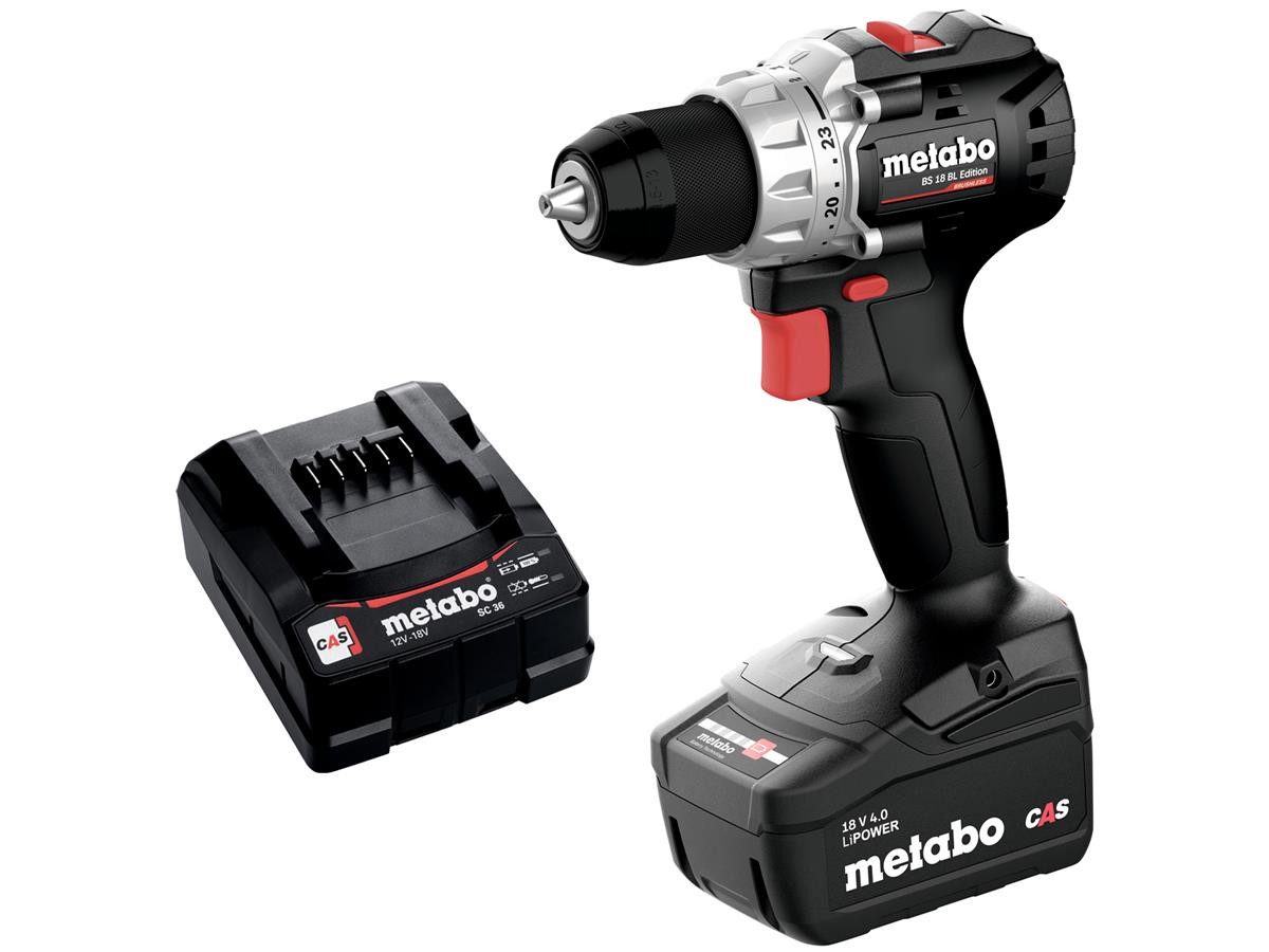 metabo Akku-Bohrschrauber BS 18 BL Edition, max. 1900 U/min, (4-tlg), inkl. Akku und Ladegerät, mit integriertem LED-Arbeitslicht