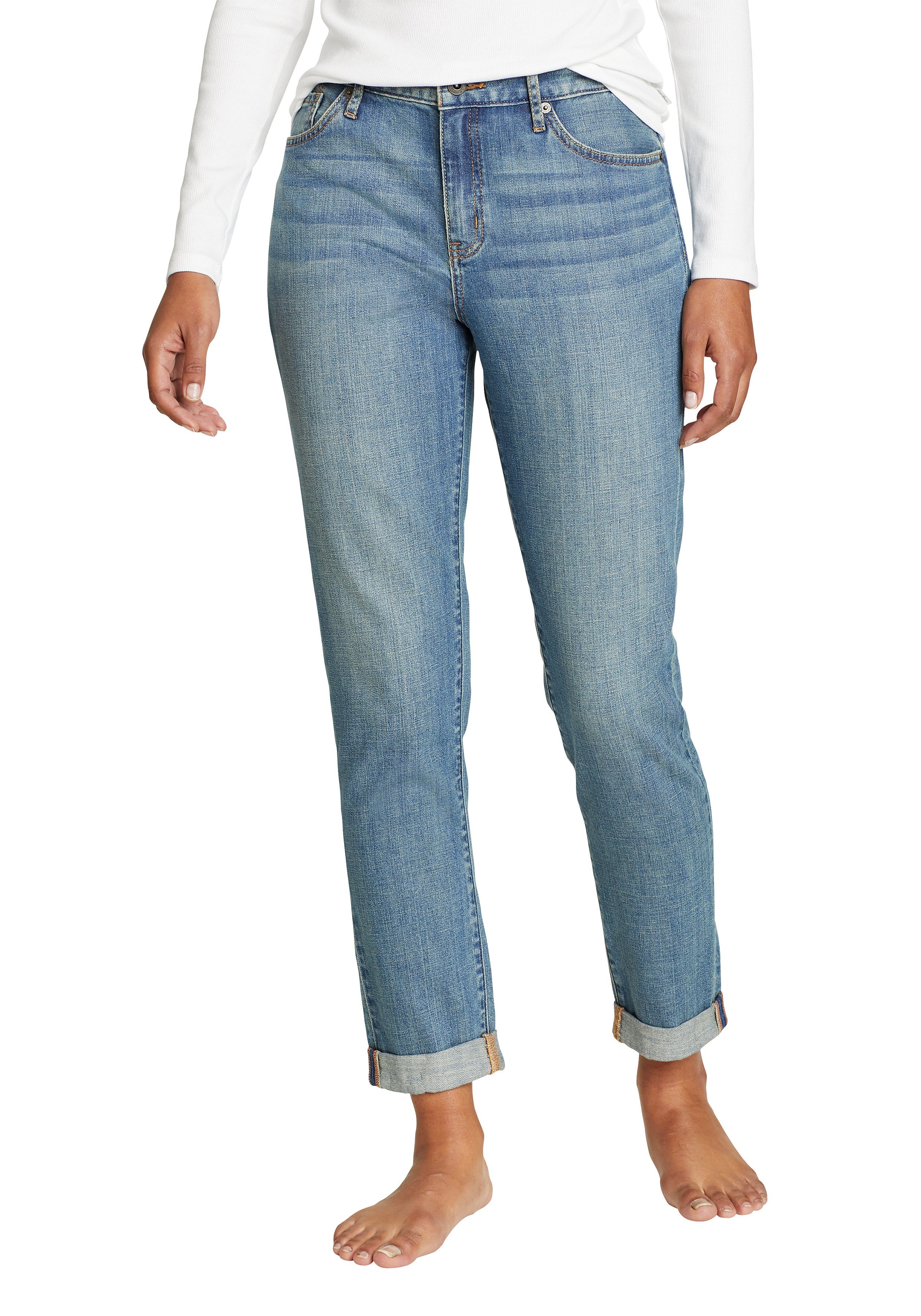 Eddie Bauer Boyfriend-Jeans Elysian Boyfriend - Slim Leg Five-Pocket Stil