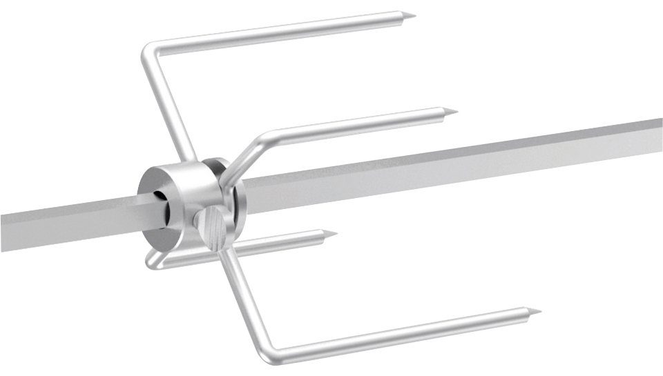 Tepro Grillspieß, aus Edelstahl, Batteriebetrieb