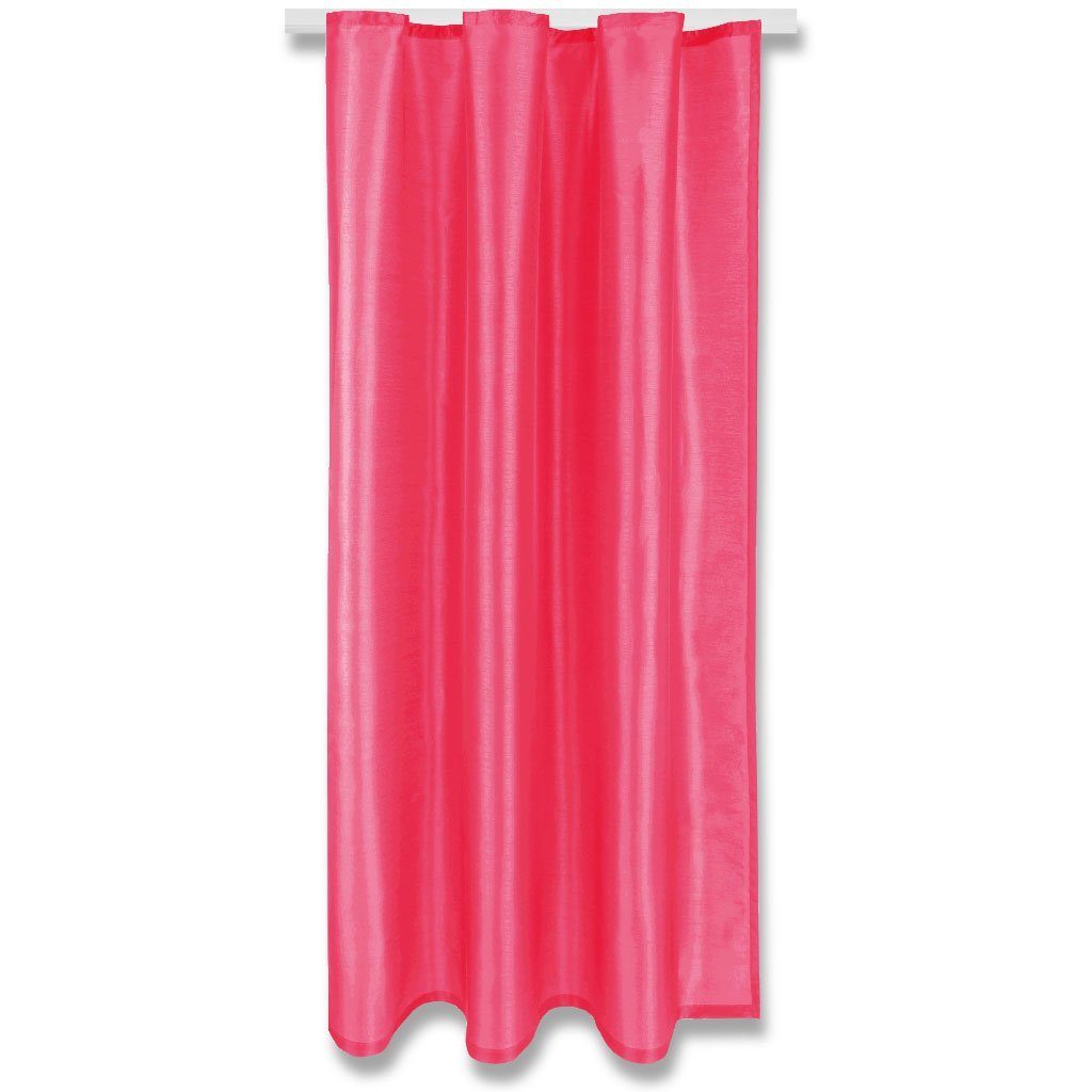 Vorhang, Arsvita, Kräuselband (1 St), blickdicht, Microfaser, Blickdichter Dekoschal mit Universalband, Fertiggardine Alessia in vielen Größen und Farben Pink