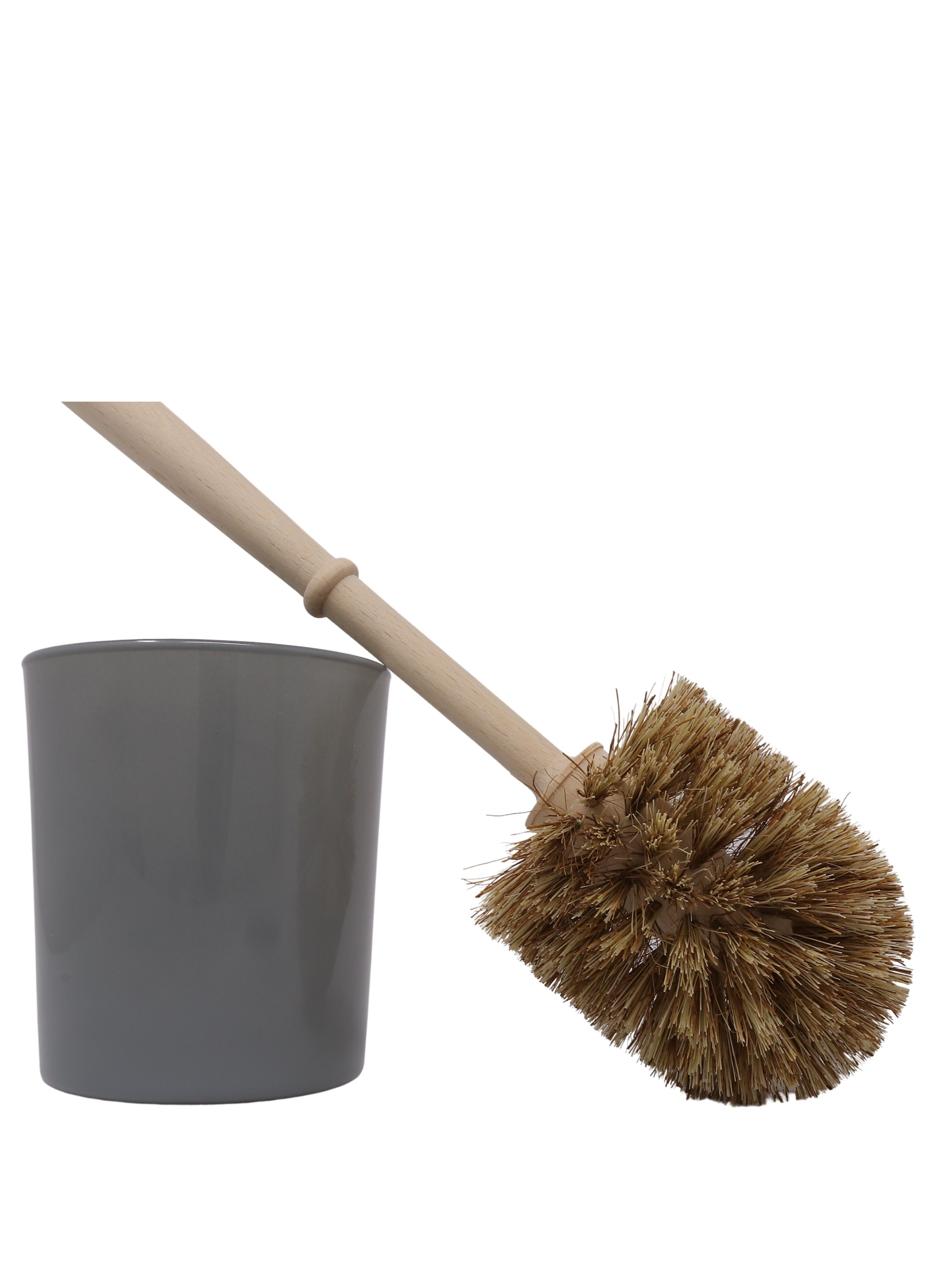 WALDKRAFT WC-Reinigungsbürste Klobürste WC-Bürste mit Glas aus Buchenholz und Kokos / Fibreborsten, (Glasbehälter+Klobürste,Borsten: Fibre oder Kokos), Handlicher Holzgriff aus Buchenholz