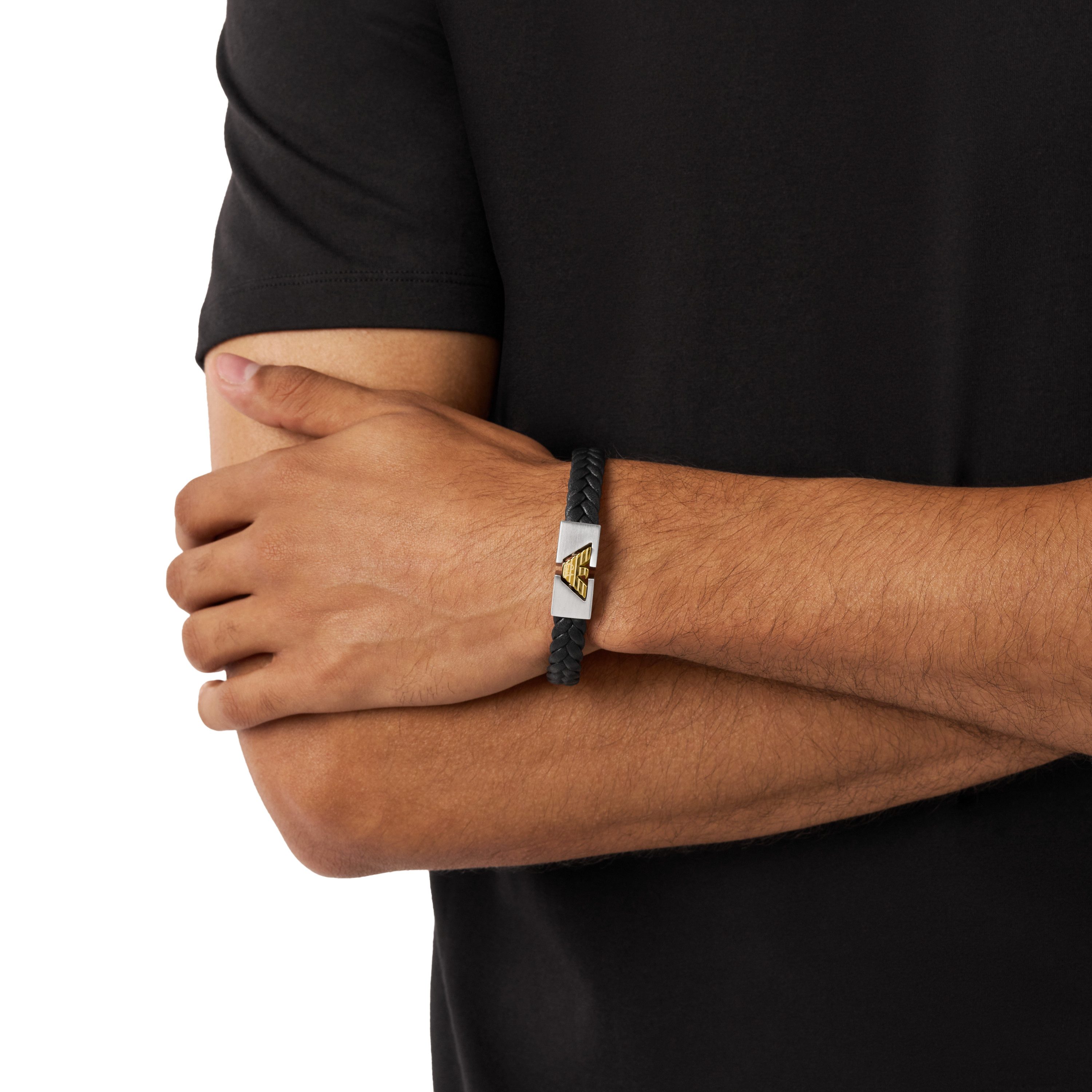 Emporio Armani Armband Schmuck Geschenk Edelstahl PU Armschmuck EAGLE LOGO