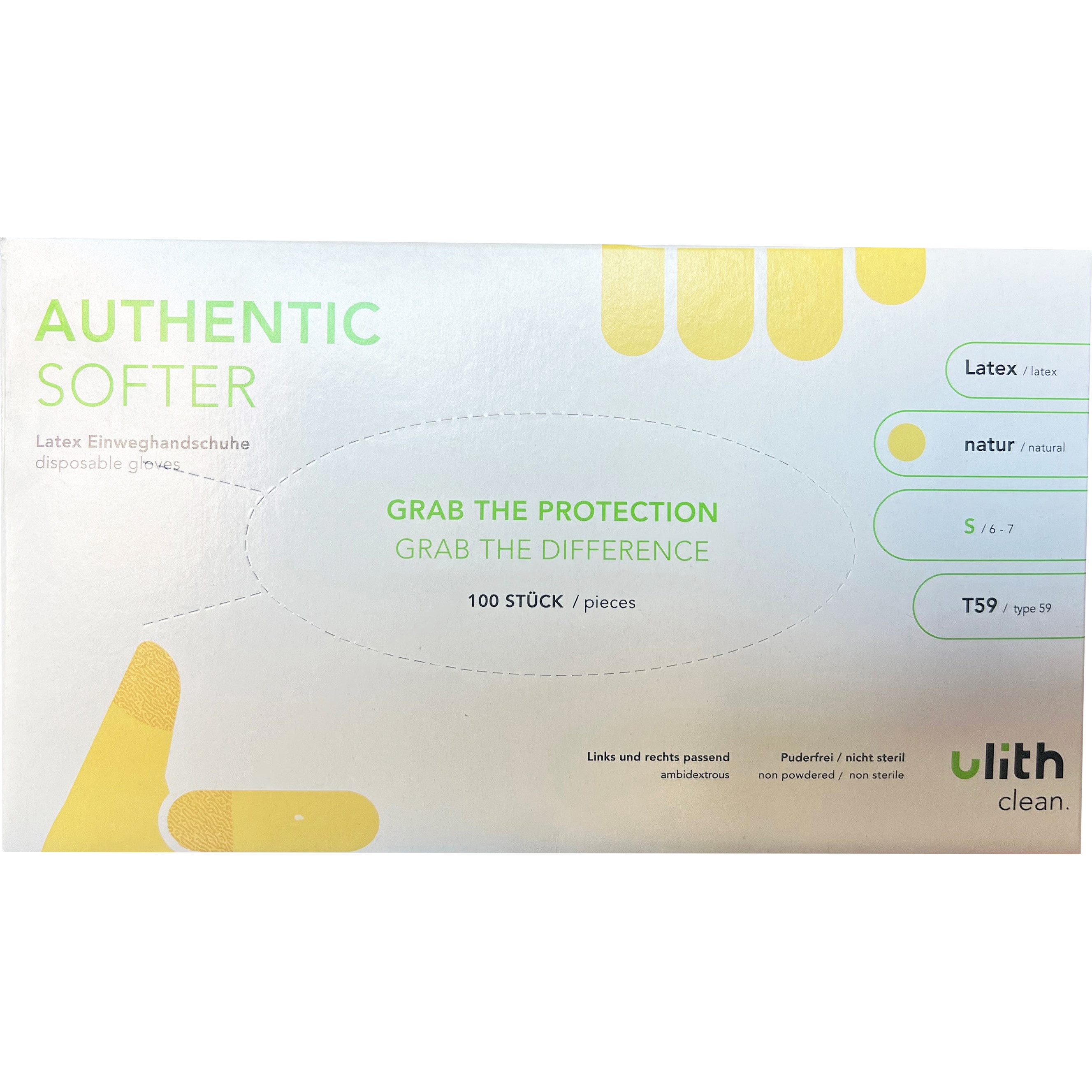 Latexhandschuhe Latex Handschuhe - Authentic Softer - 100er Box, puderfrei