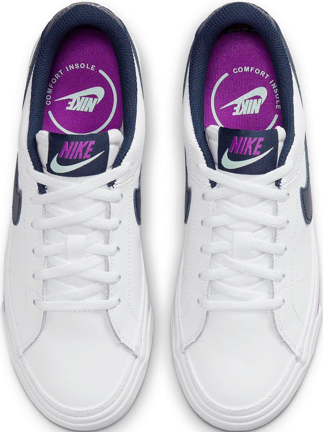 Sneaker COURT LEGACY white/midnight Nike (GS) Sportswear