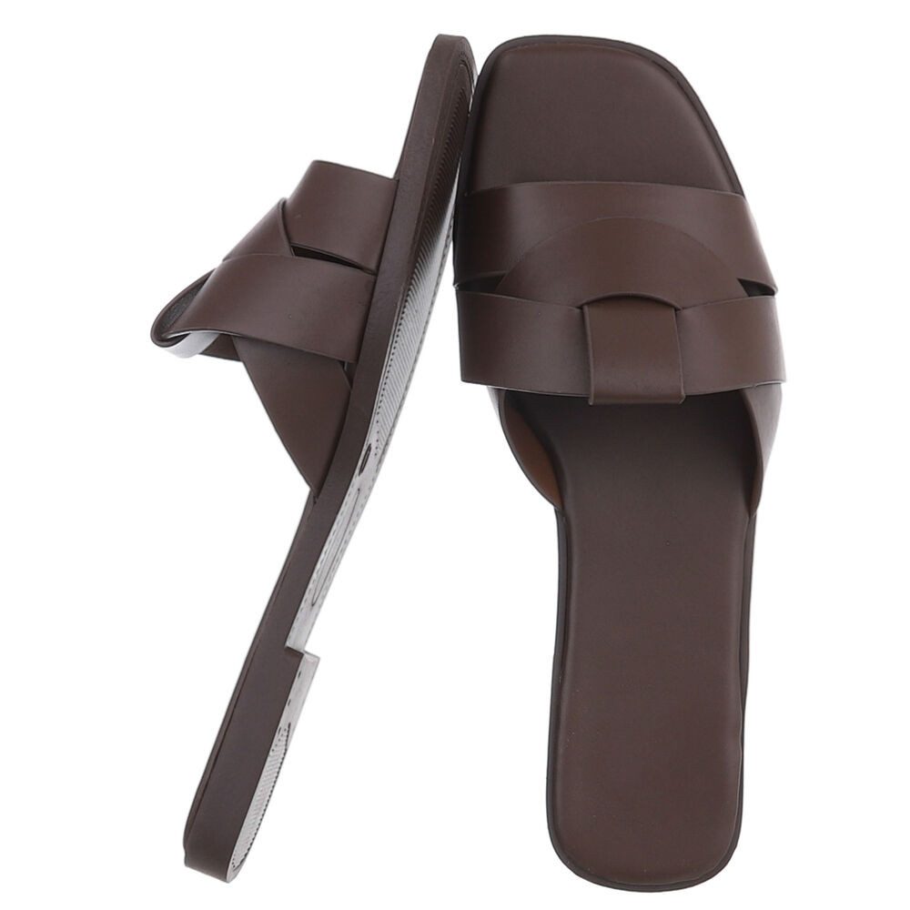 Ital-Design Stylische Slide-Sandalen mit Kreuzband für Damen Pantolette (91 günstig online kaufen