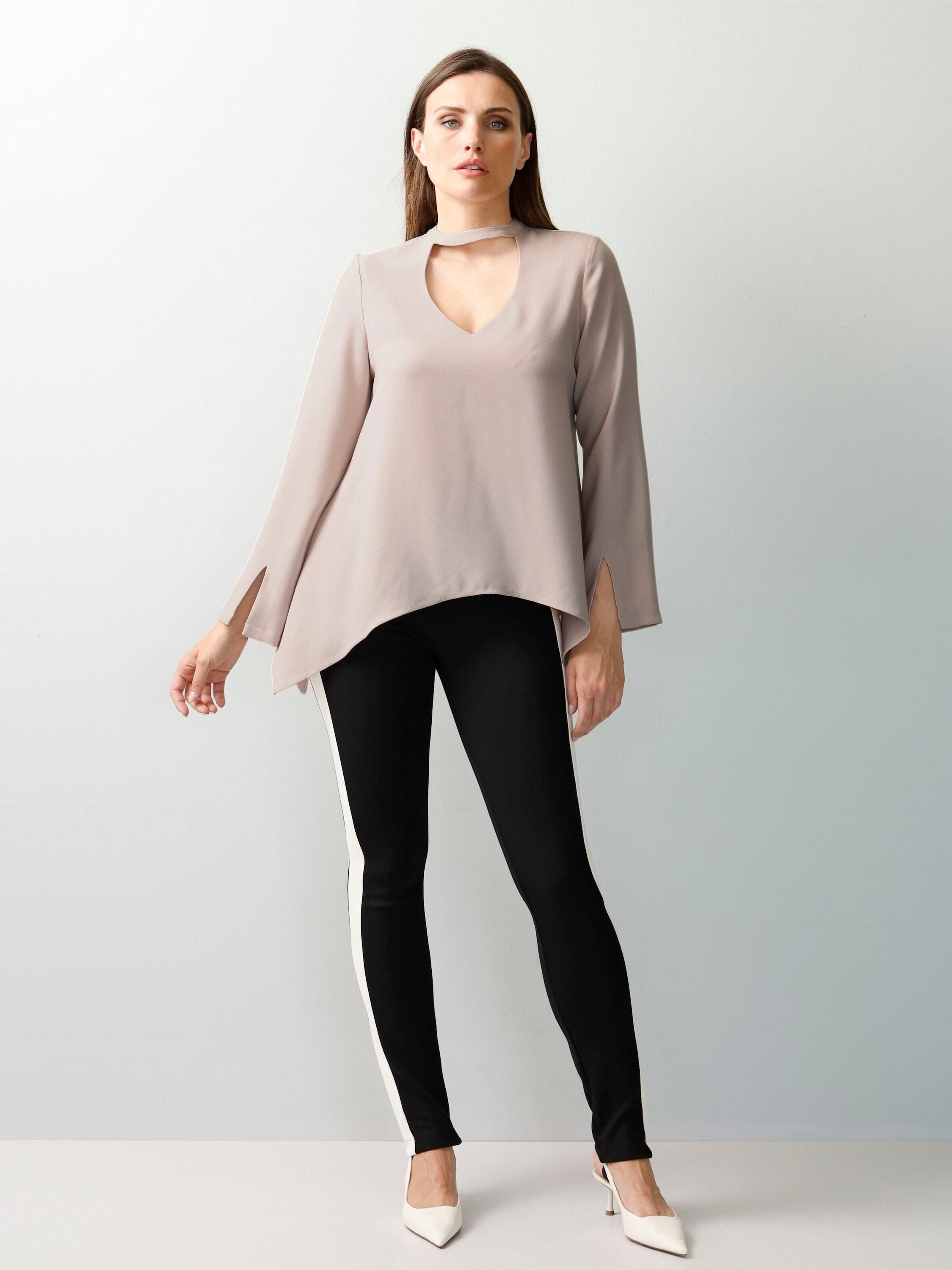 Alba Moda Langarmbluse Oversizedbluse mit Cutout