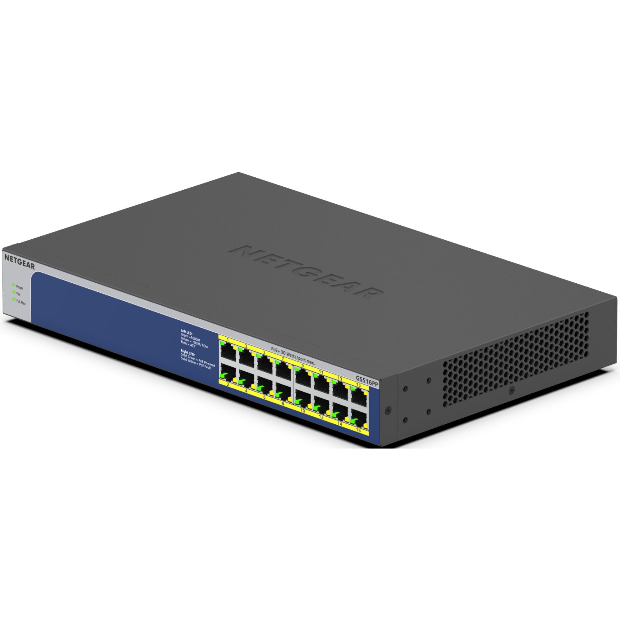 NETGEAR Netgear GS516PP, Switch Netzwerk-Switch