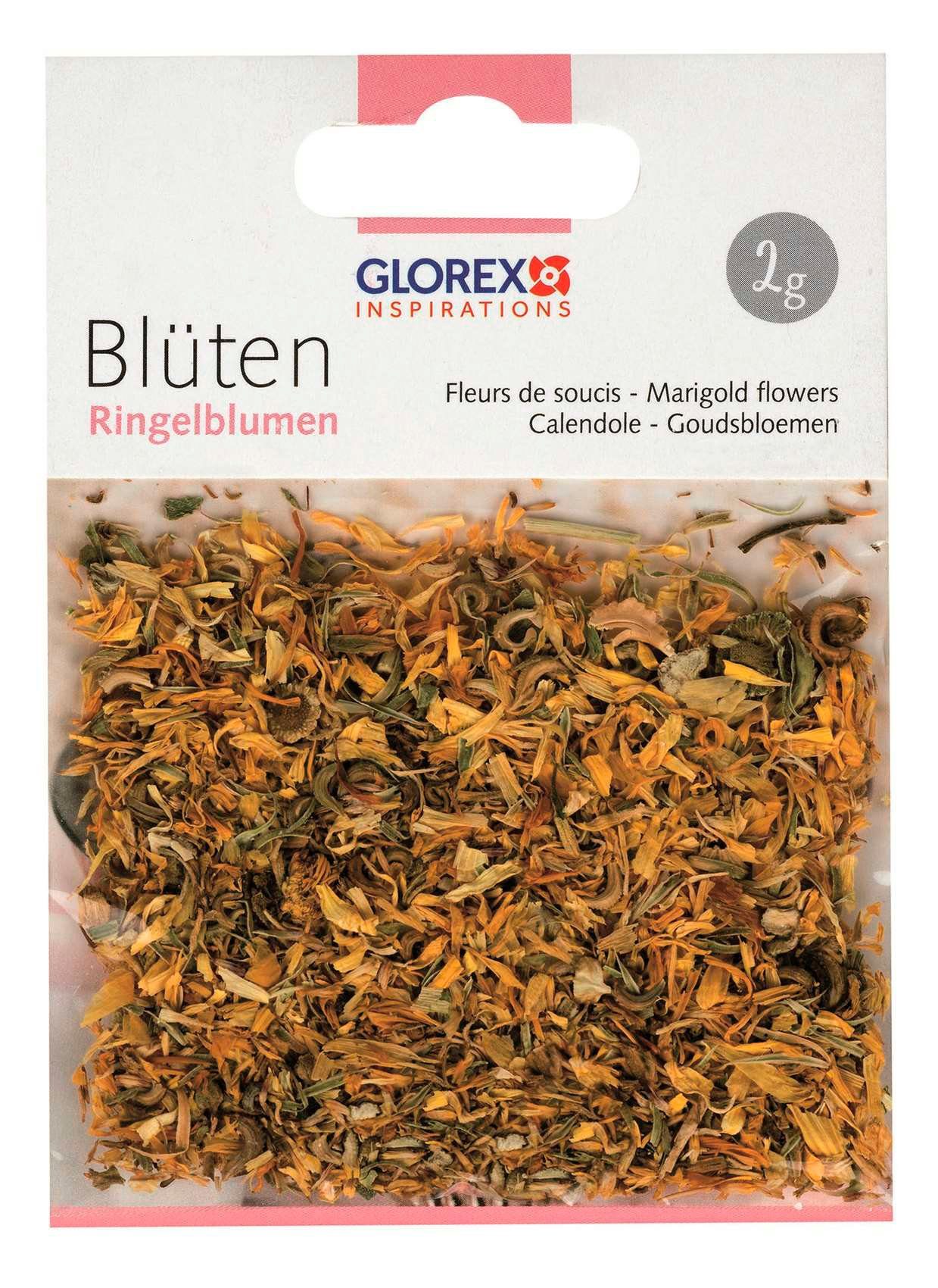 Kunstpflanze Blüten, Glorex, getrocknet 2 g Orange