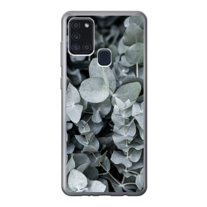 MuchoWow Handyhülle Natur - Pflanzen - Eukalyptus - Blätter Handyhülle Samsung Galaxy A21s Smartphone-Bumper Print Handy
