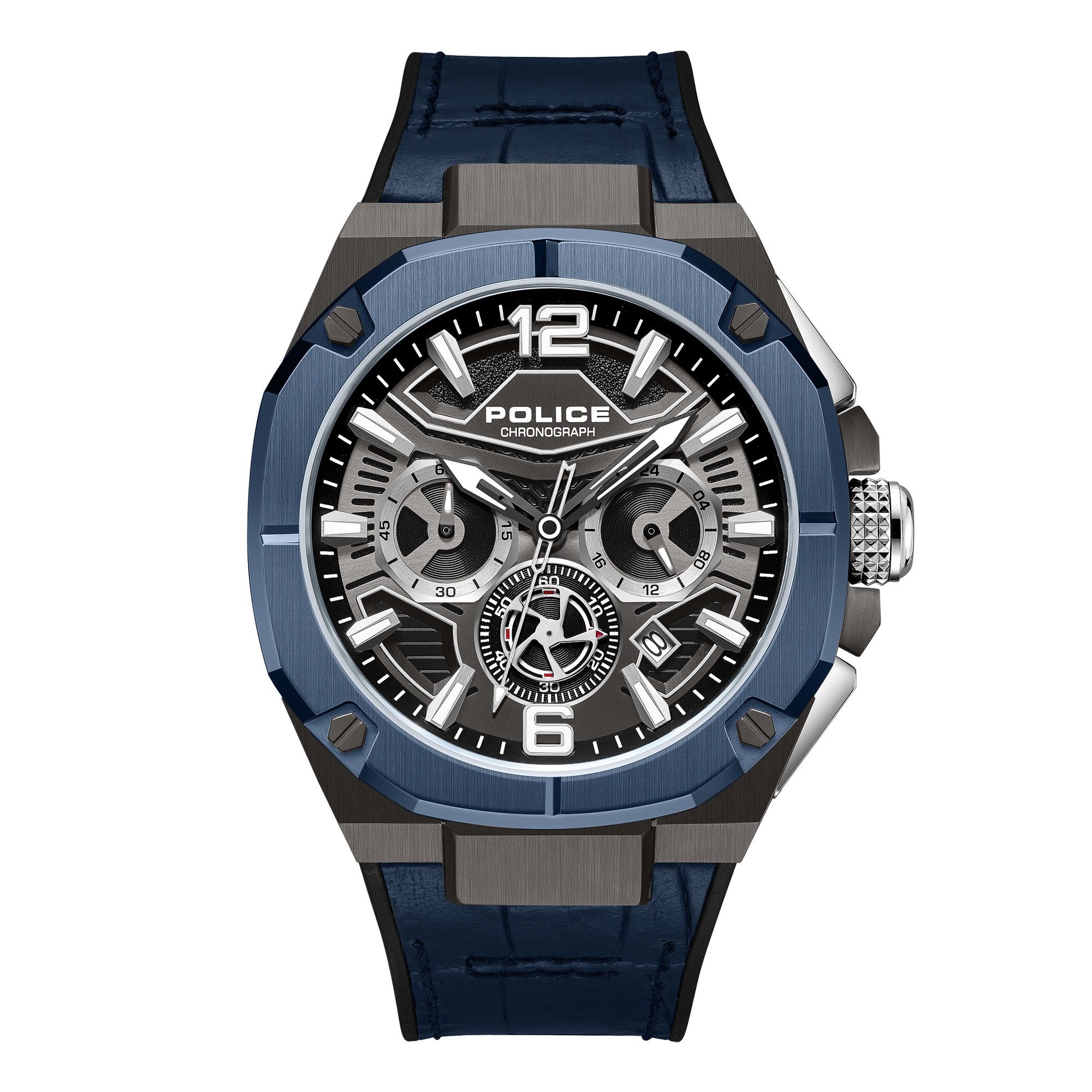 Police Quarzuhr Chronograph Herrenuhr 44 mm Quarz Herren
