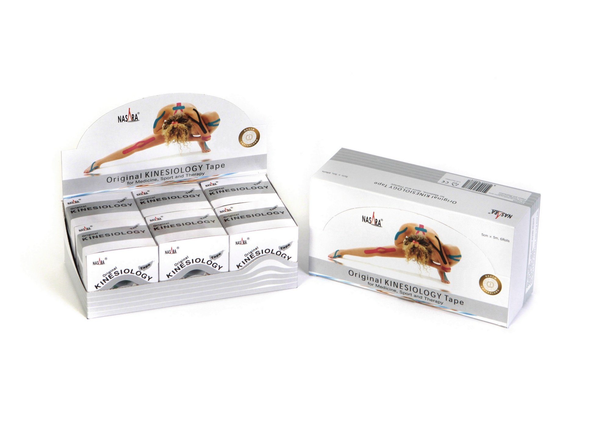 NASARA Kinesiologie-Tape 6er Displaybox in 12 Цвета(ов)