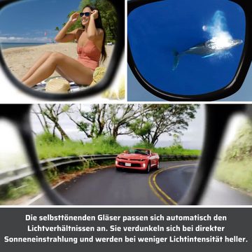 Best Direct® Sonnenbrille Polaryte Photochromic Sunglasses (Spar-Set, 1-St., mit Magnet Clip, 1er oder 2er Pack) selbsttönende, polarisierte Gläser, UV 400