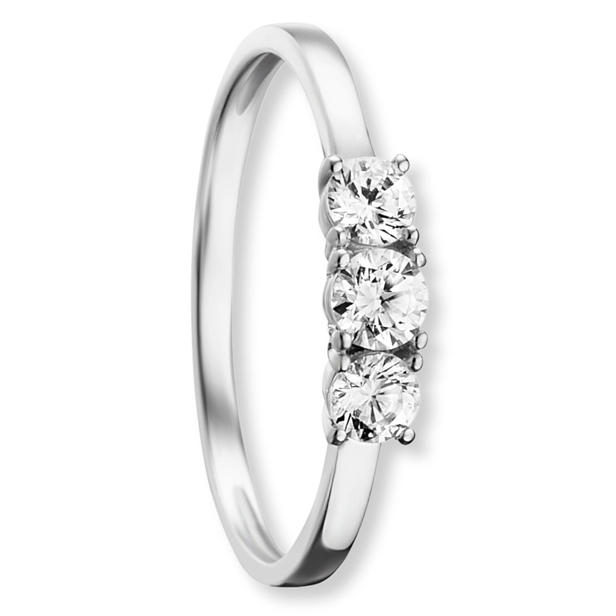 ONE ELEMENT Goldring Zirkonia Ring aus 333 Weißgold Zirkonia Ring aus 333 Weißgold, Symbolische Note – harmonisch gestaltet mit Liebe zum Detail