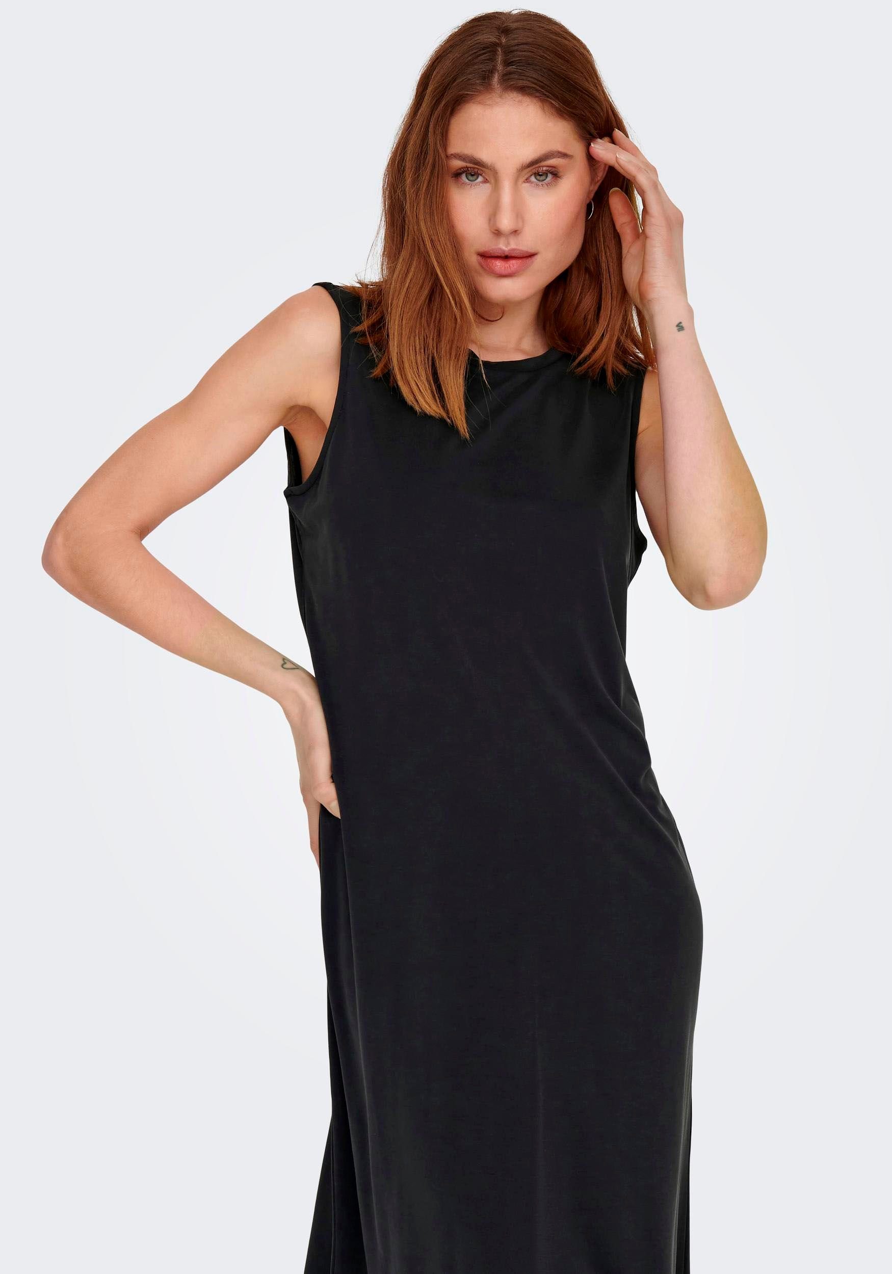 S/L Jerseykleid DRESS ONLFREE MODAL Midi-Länge ONLY in Black JRS NOOS