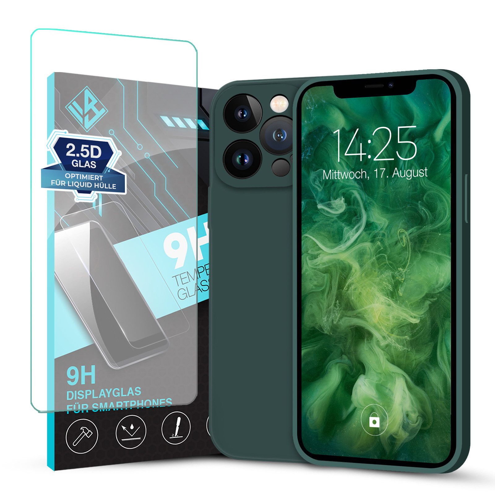 Tec-Expert Handyhülle SoftGrip Cover Hülle für Apple iPhone 13 Pro, Handy Case Bumper integrierter Kameraschutz flexibel