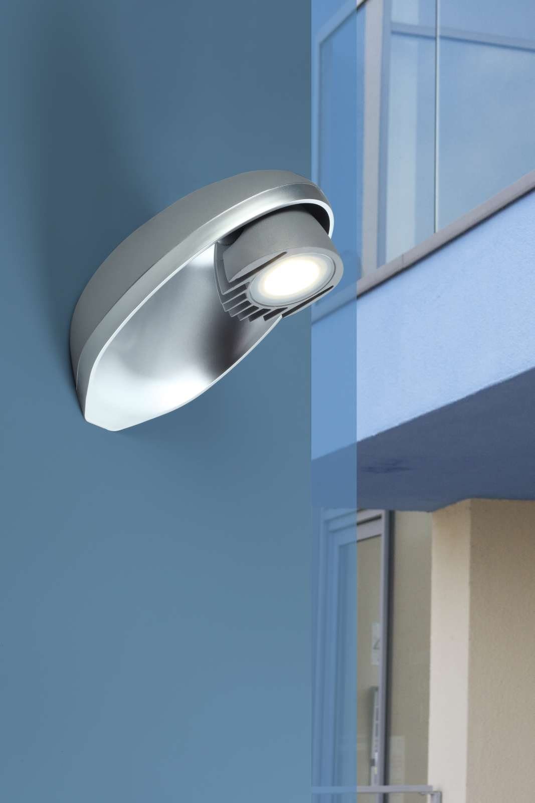 LUTEC Außen-Wandleuchte Lutec Eggo Wandlampe Aussenlampe Aussenleuchte Anthrazit LED 6160 Gr