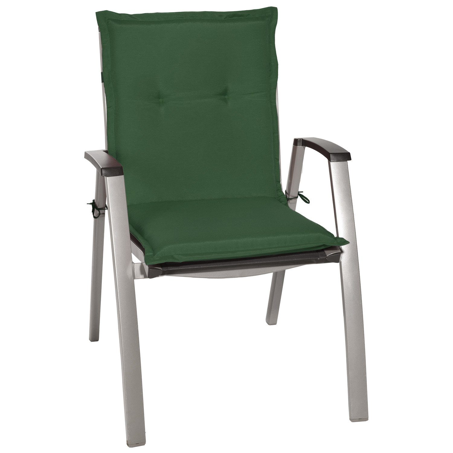Beautissu Sitzauflage Niedriglehner Auflage Gartenstuhl Loft NL, 100x50x6cm, Grün, Sitzkissen Niederlehner Rückenkissen Stuhlkissen Schaumkern Füllung – Bild 2 von 5