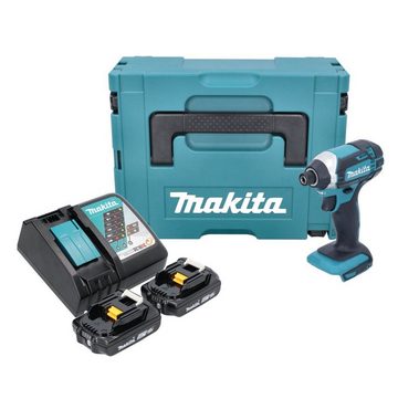 Makita Akku-Schlagschrauber DTD 152 RAJ Akku Schlagschrauber 18 V 165 Nm 1/4" + 2x Akku 2,0 Ah +