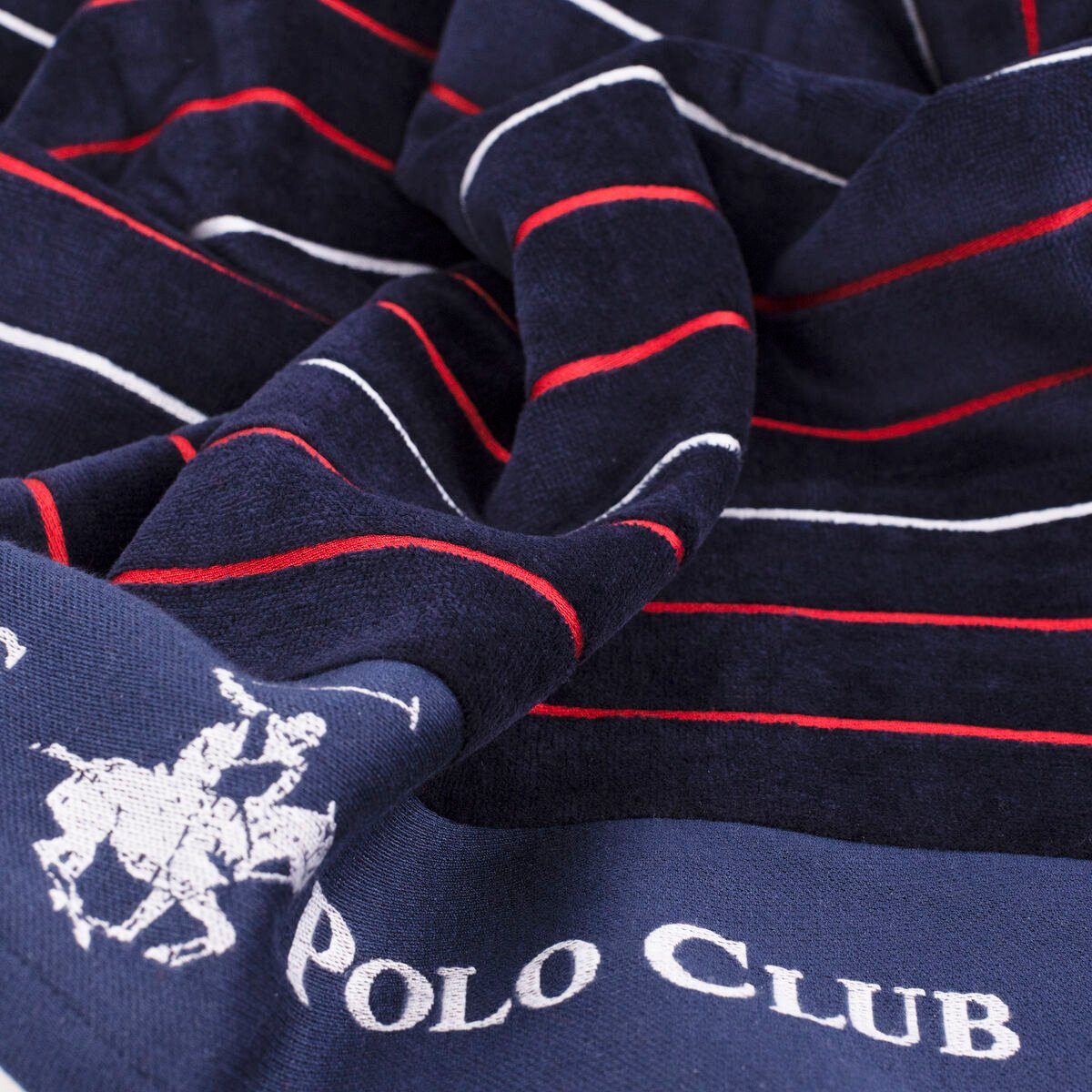 Polo POLO x BEVERLY 90 Handtuch Club 160 Hills Handtuch HILLS Beverly cm Blau Strandbadetuch CLUB