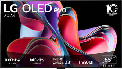 LG OLED65G39LA OLED-Fernseher (164 cm/65 Zoll, 4K Ultra HD, Smart-TV, OLED evo, α9 Gen6 4K AI-Prozessor, Brightness Booster Max)