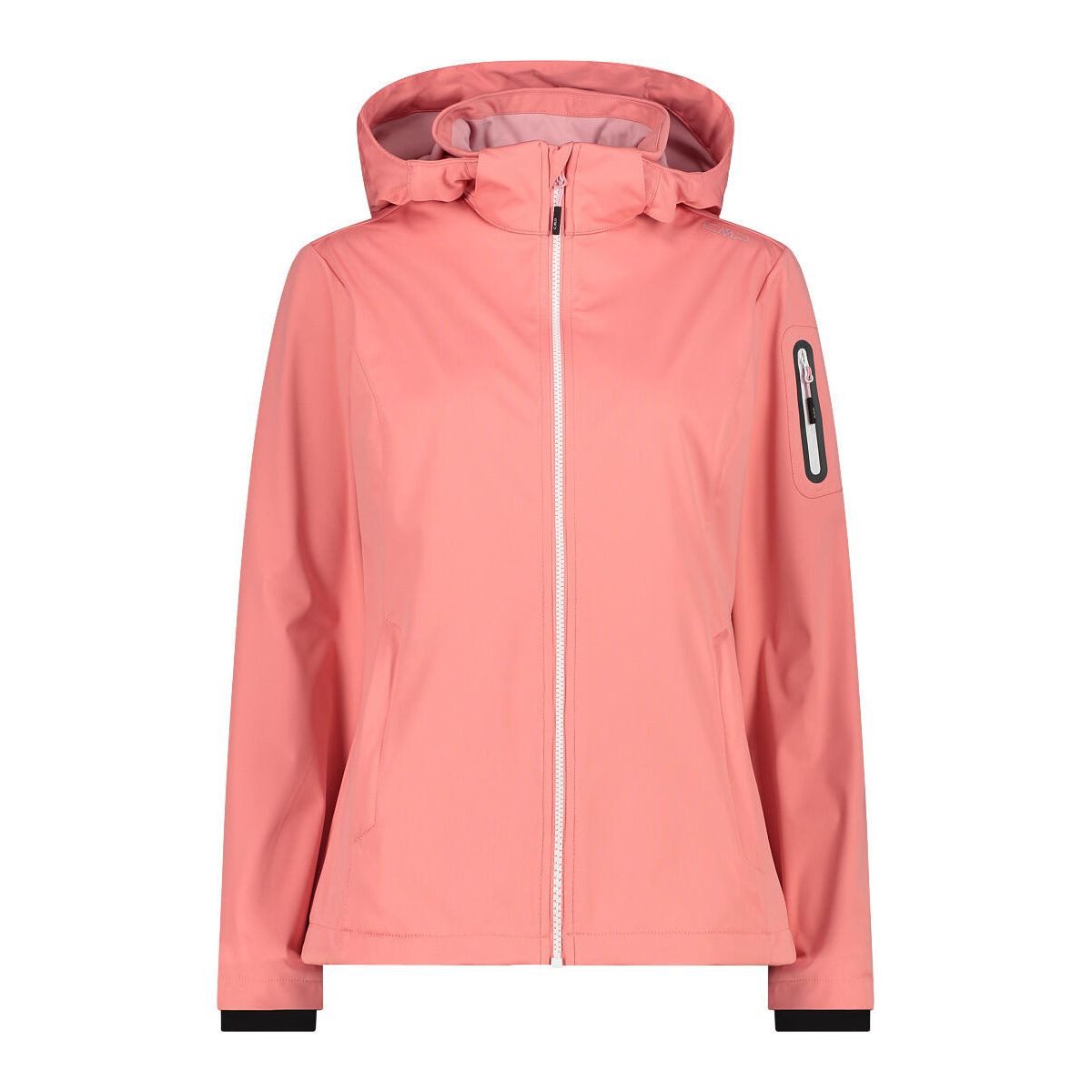 CMP Softshelljacke Woman Jacket Zip Hood Leichte, winddichte und wasserfeste Damenjacke mit abnehmbarer Kapuze