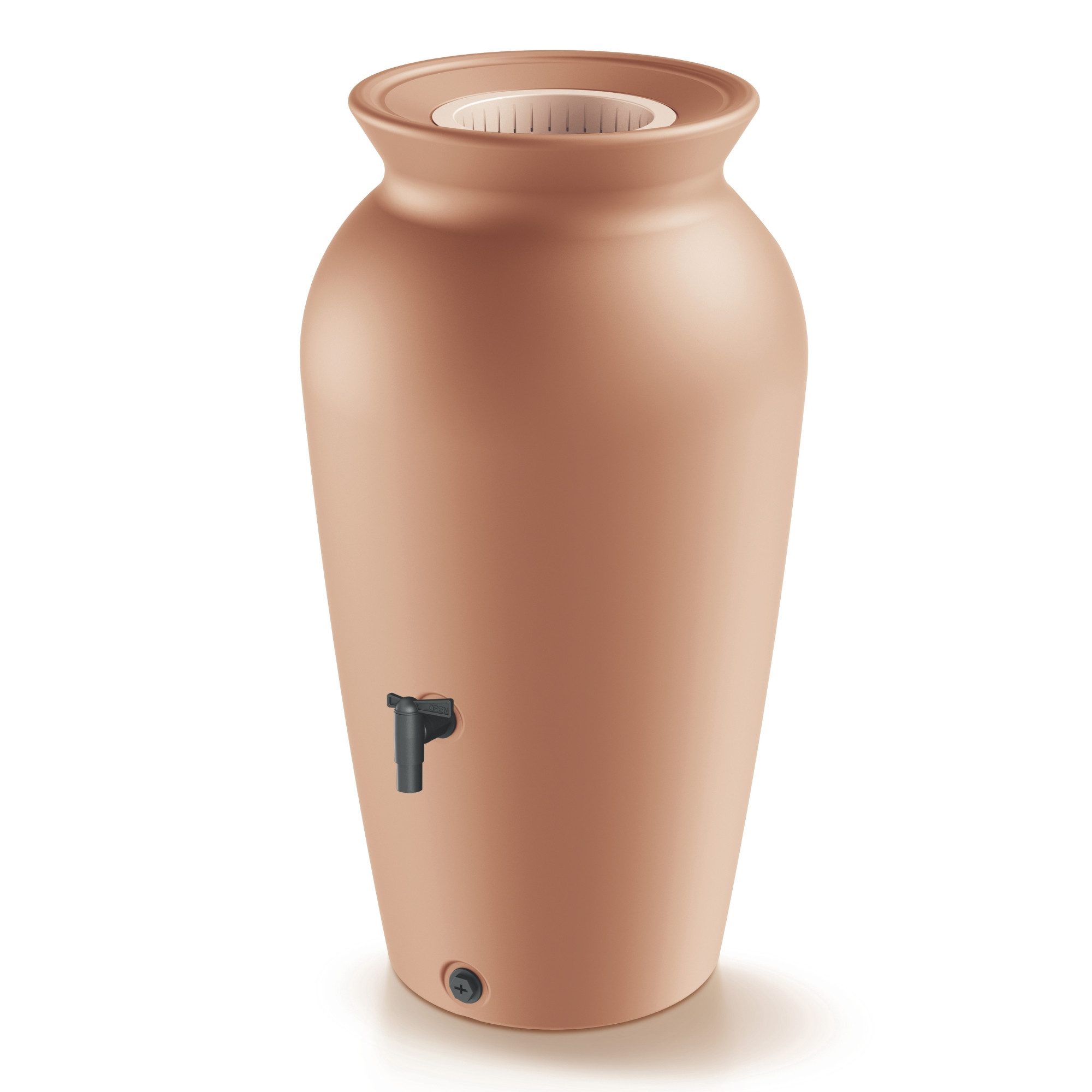 YourCasa Regentonne 120-230 Liter [DropCatcher] mit Filterkorb, 120 l, Frostsicher, Filterkorb, Wasserhahn