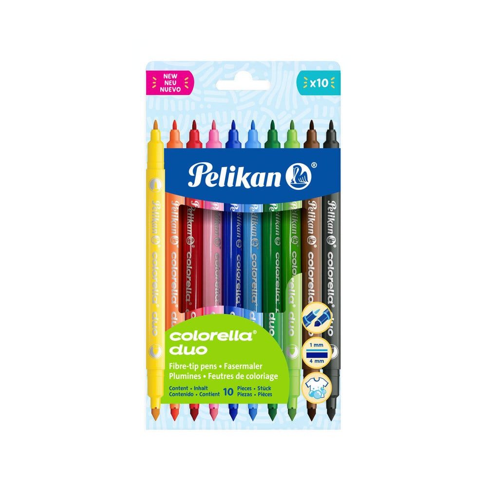 Pelikan Collegeblock Pelikan Filzstifte Colorella Duo 10 Farben