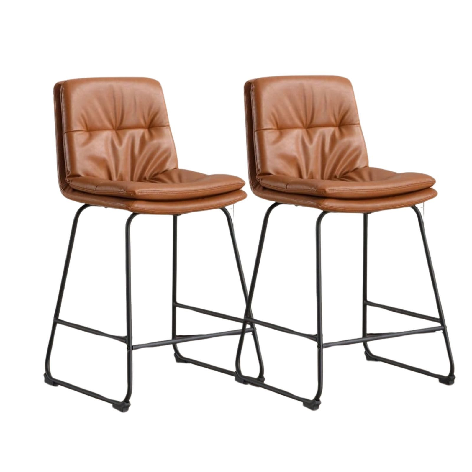 WAHSON OFFICE CHAIRS Barhocker 2er Set,PU-Leder/Kunstfell günstig online kaufen
