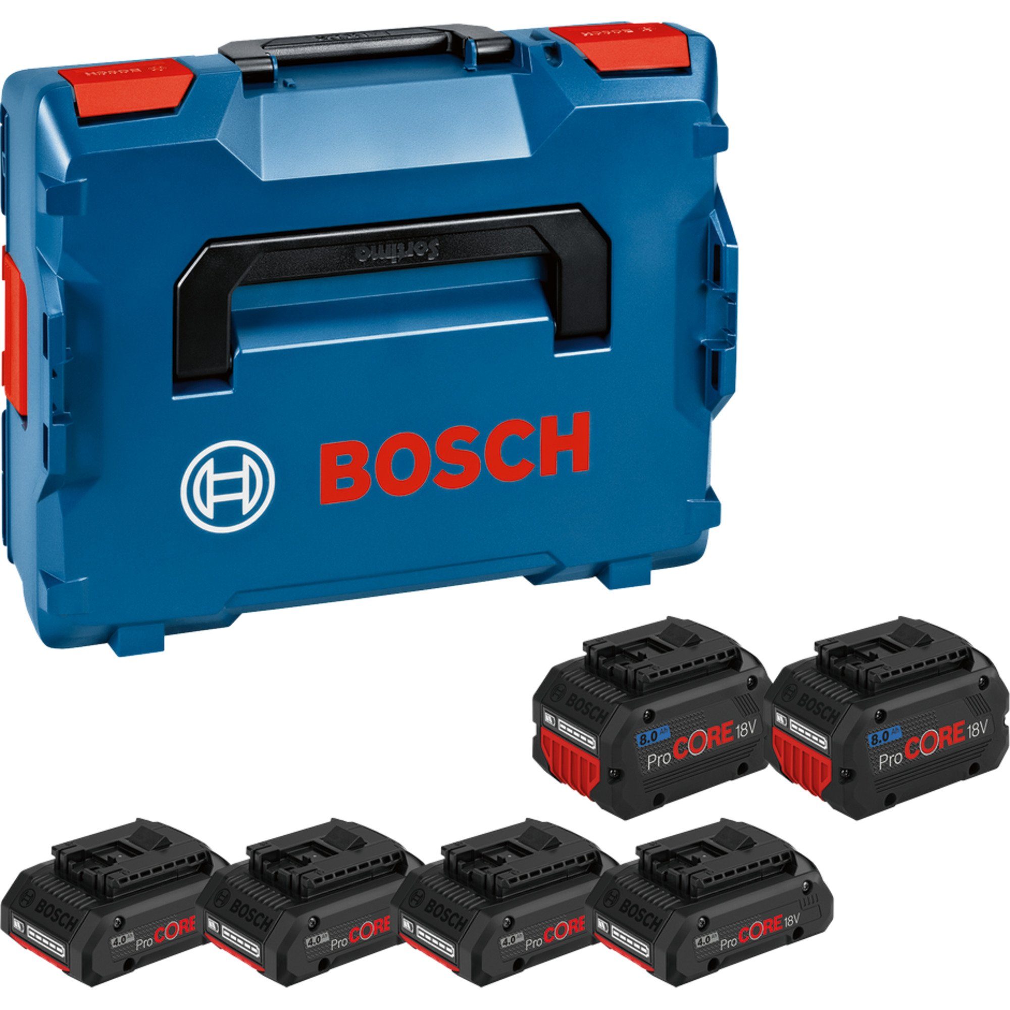 4x 8000 Akku Professional mAh Bosch 4.0Ah 2x ProCORE + V BOSCH V) Akku 18V (18