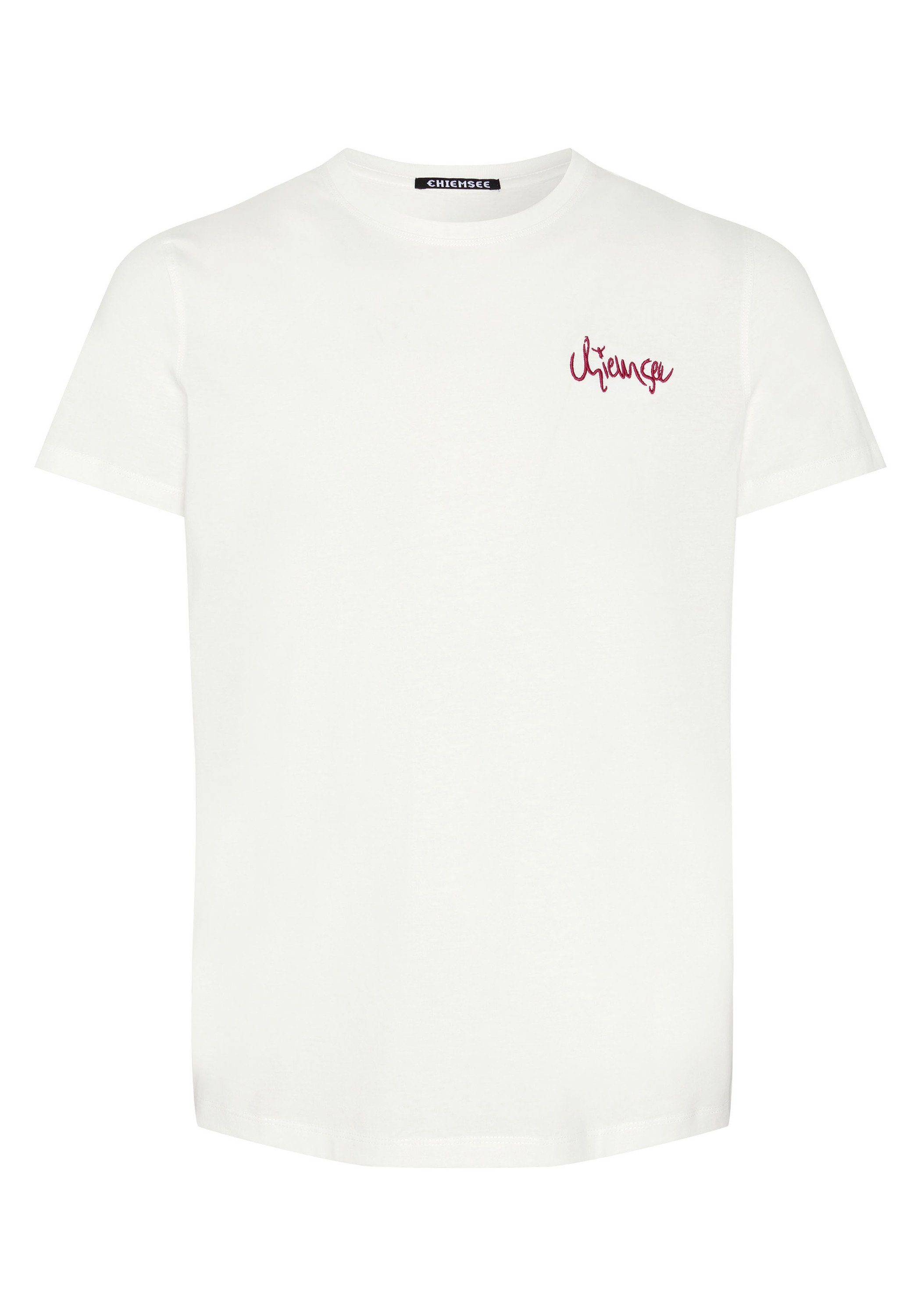 Chiemsee Print-Shirt T-Shirt mit Blattmotiv und Schriftzug 1 Star White