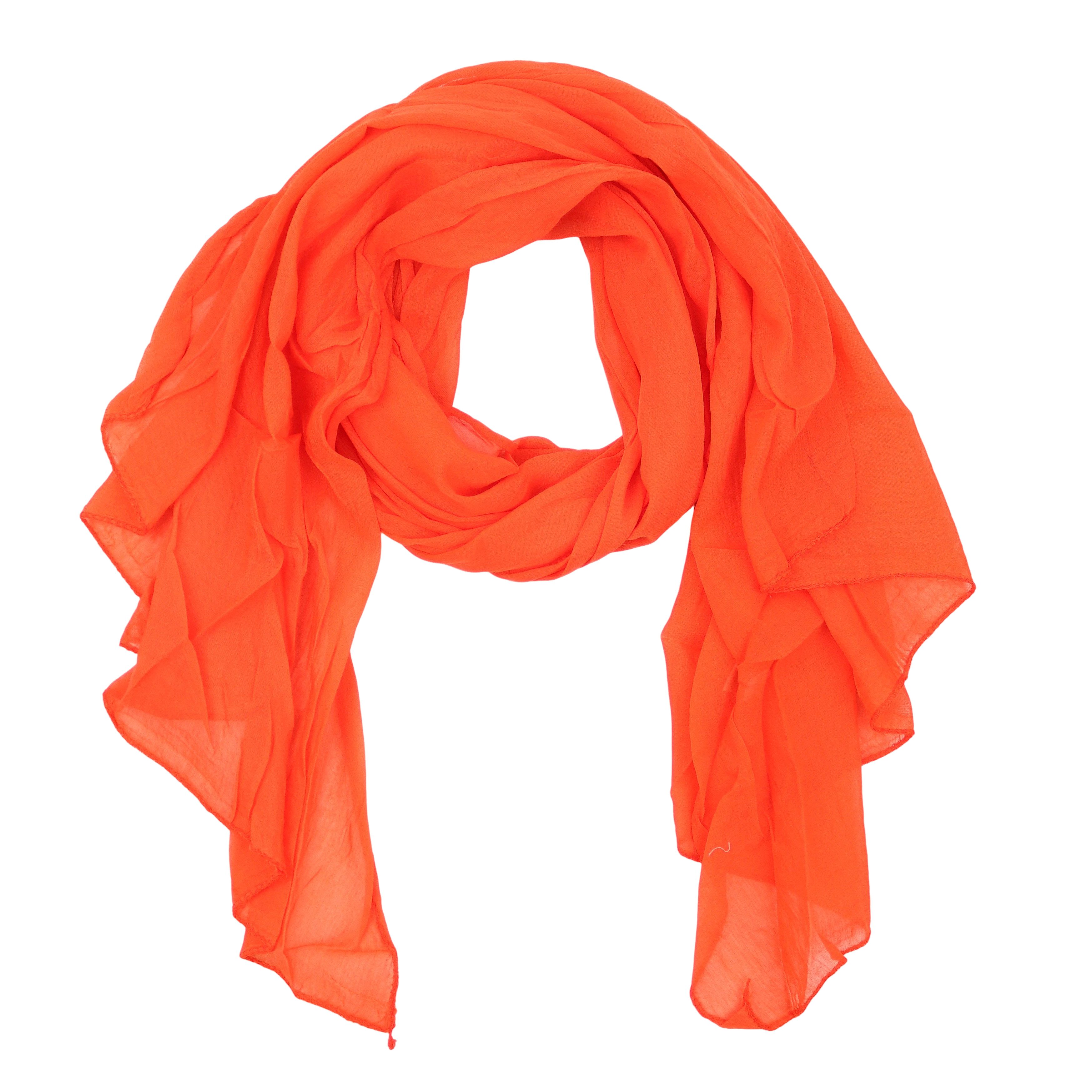 MIRROSI Modeschal Asymmetrischer Schal, Made in Italy 20% Seide 80% Baumwolle, (ca. 170x77cm; Leicht und bequem, Unifarbe), Damen Halstuch ideal für Frühling, Sommer und Herbst