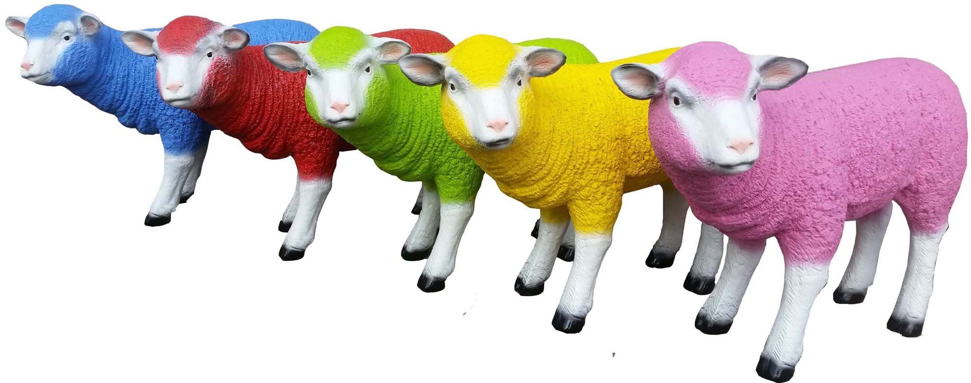 Verkaufen Sie zum niedrigsten Preis! JVmoebel Gartenfigur, Designer Figur Statue Garten Figuren Sheep Dekoration Moderne