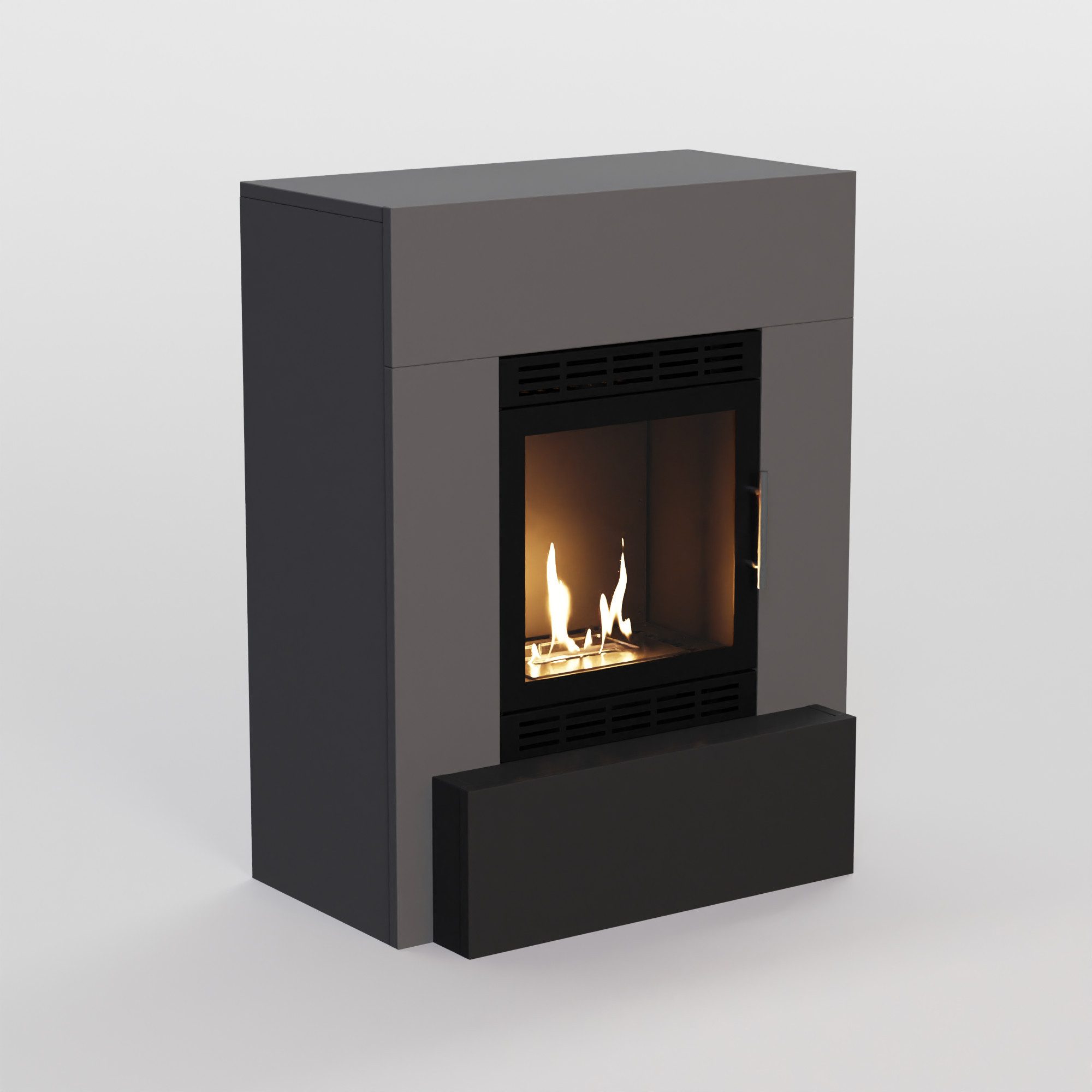 GLOW FIRE Echtfeuer-Dekokamin Odda Vision Ethanol Kamin, Bioethanol Kamin mit 3h Brenndauer, Heizleistung bis 2KW