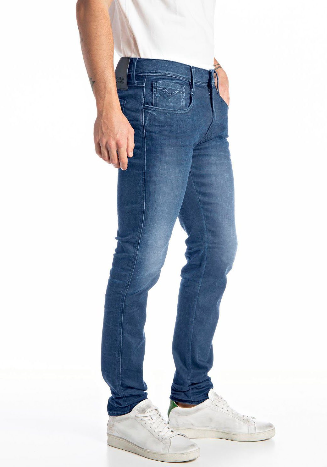 ANBASS Slim-fit-Jeans Replay medium blue
