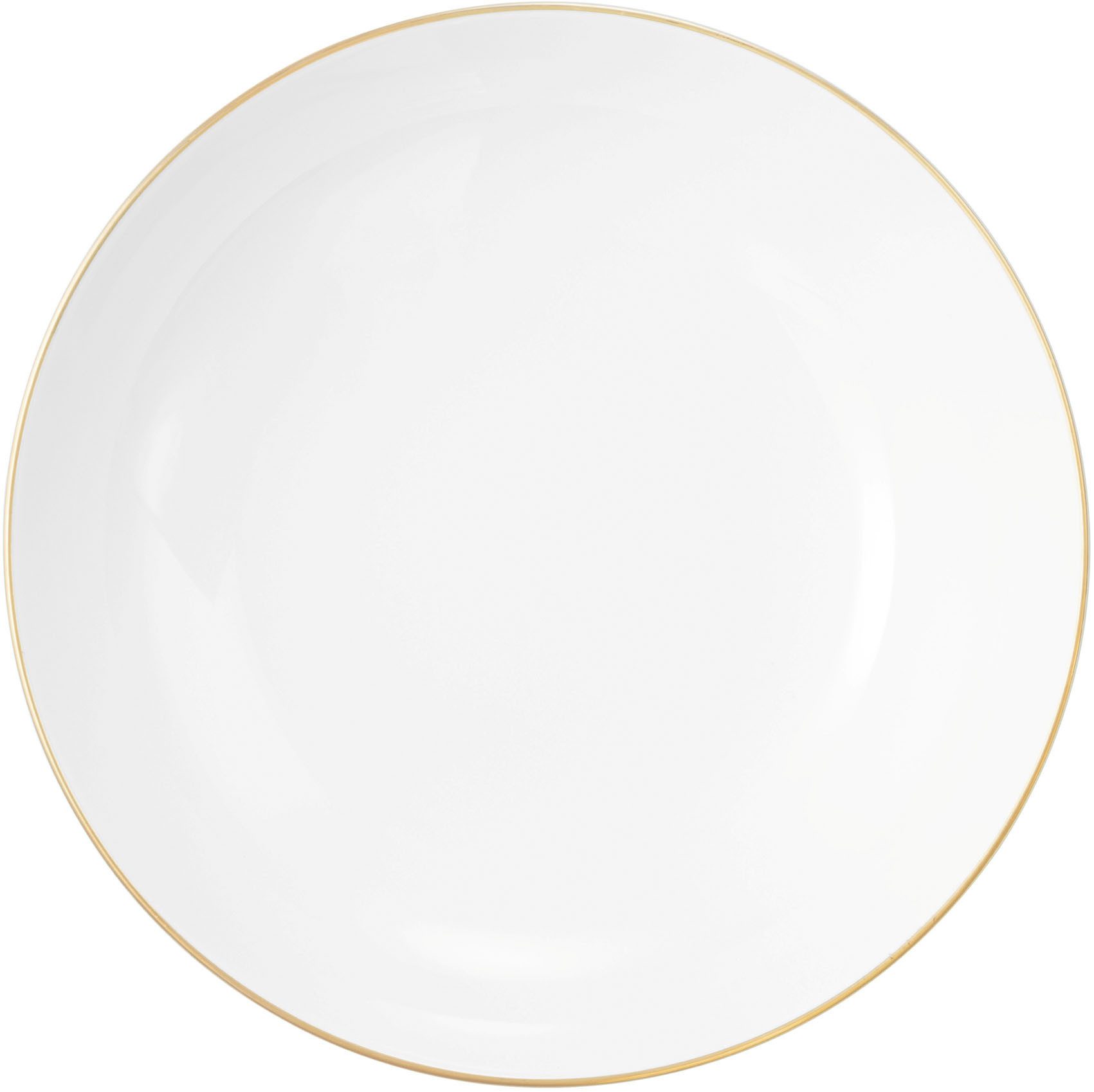 Seltmann Weiden Suppenteller Liberty - Goldrand, (1 St), Teller rund 21 cm