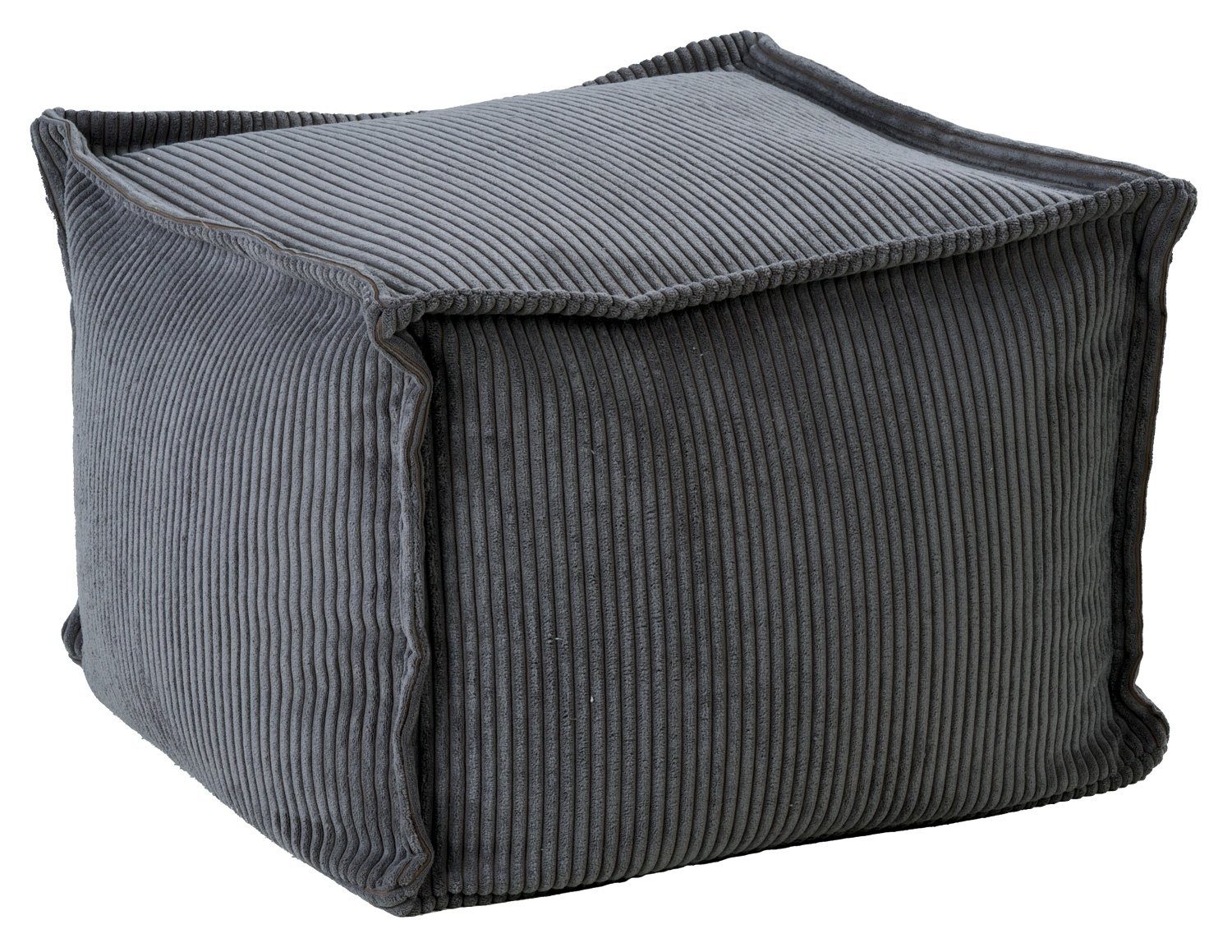 Sitzwürfel BIG CUBE, Grau, Cordbezug, mit Füllung, (1 St), B 65 x H 40 x T 65 cm